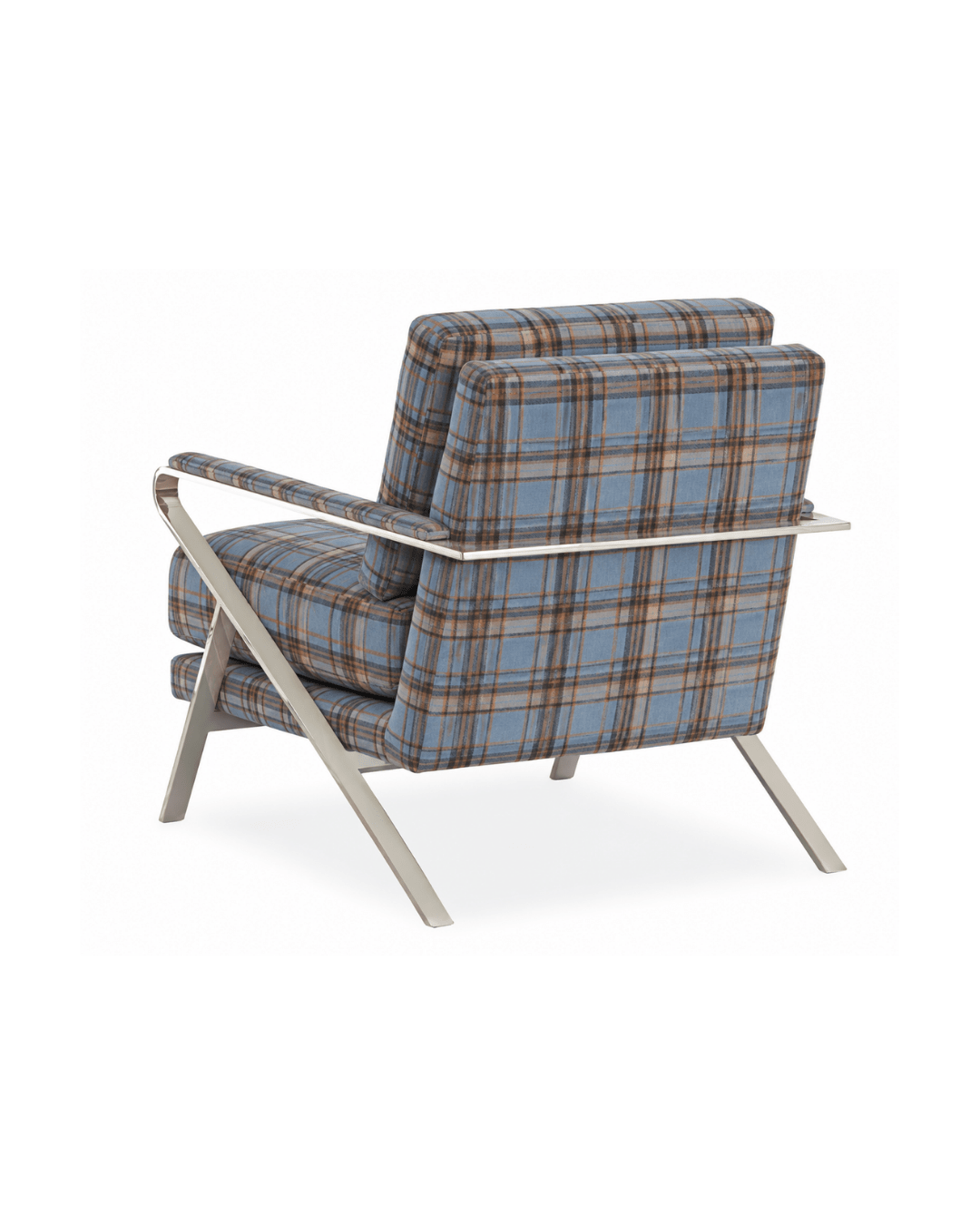 Chrome and Cozy Chair - OAKSTREET SHOPPE