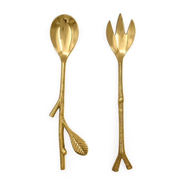 Gold Branch Flatware + Serving Pieces