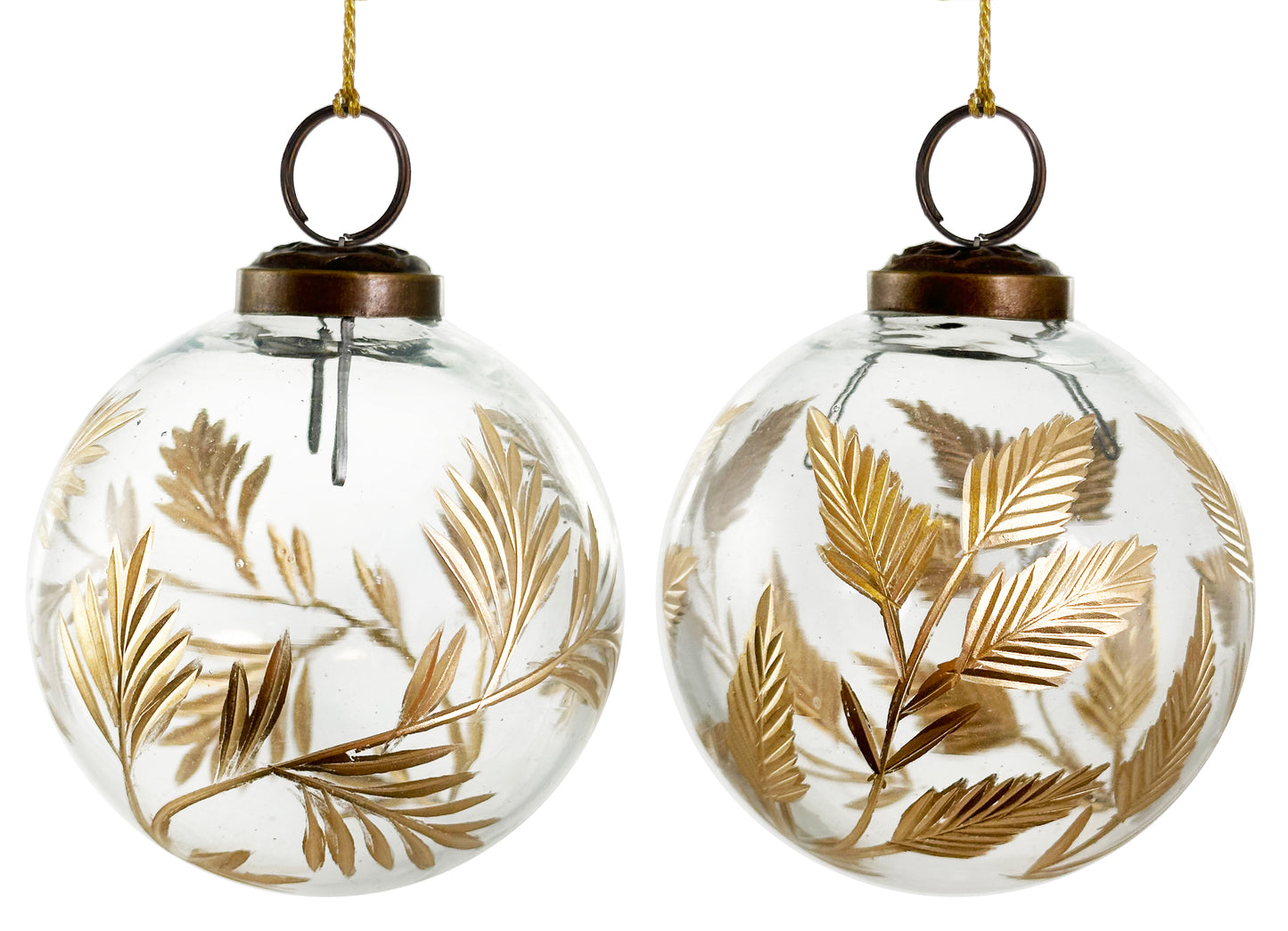 Glass Ornament with Gold Cutting