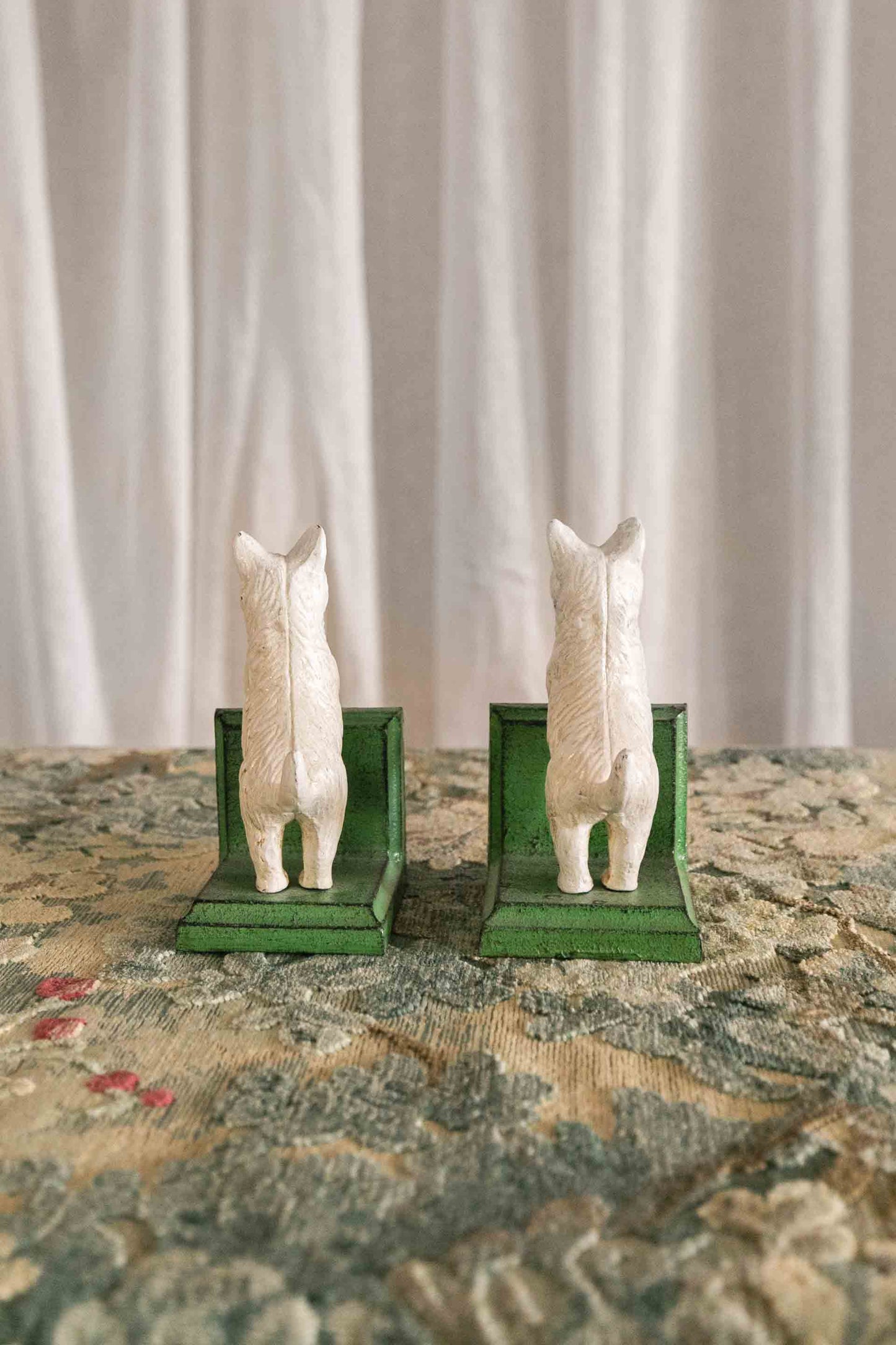 Standing Westie Bookends, Cast Iron