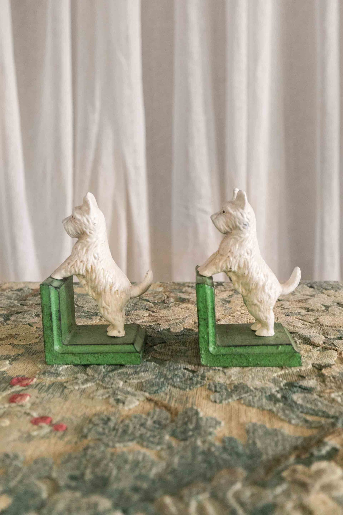 Standing Westie Bookends, Cast Iron