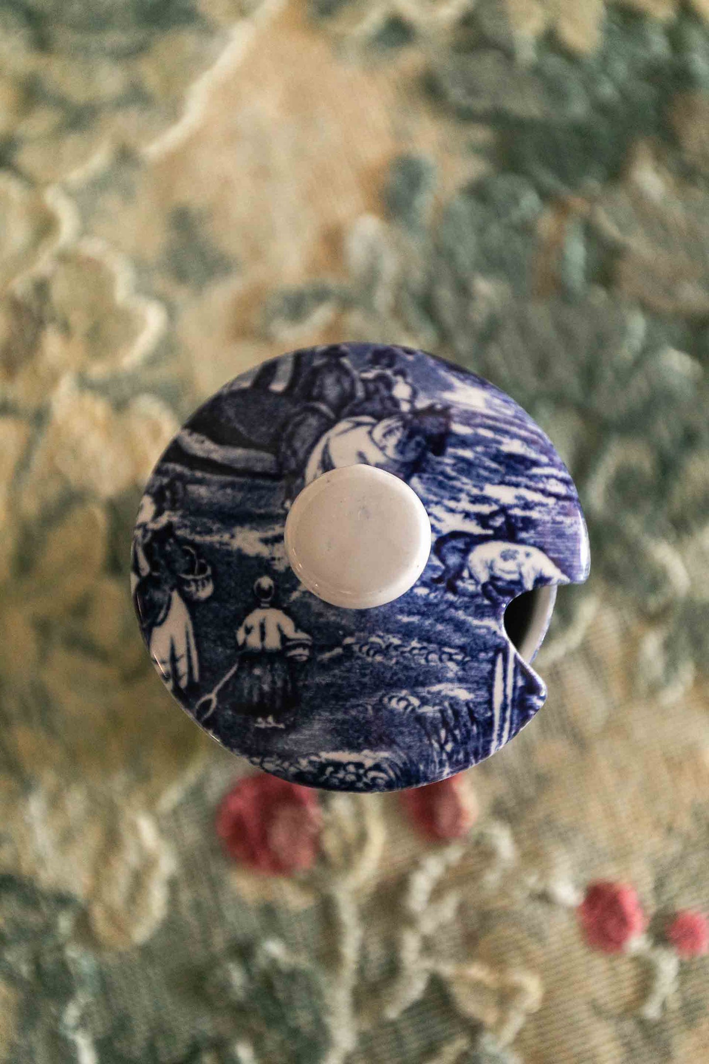 Small Lidded Handpainted Pot