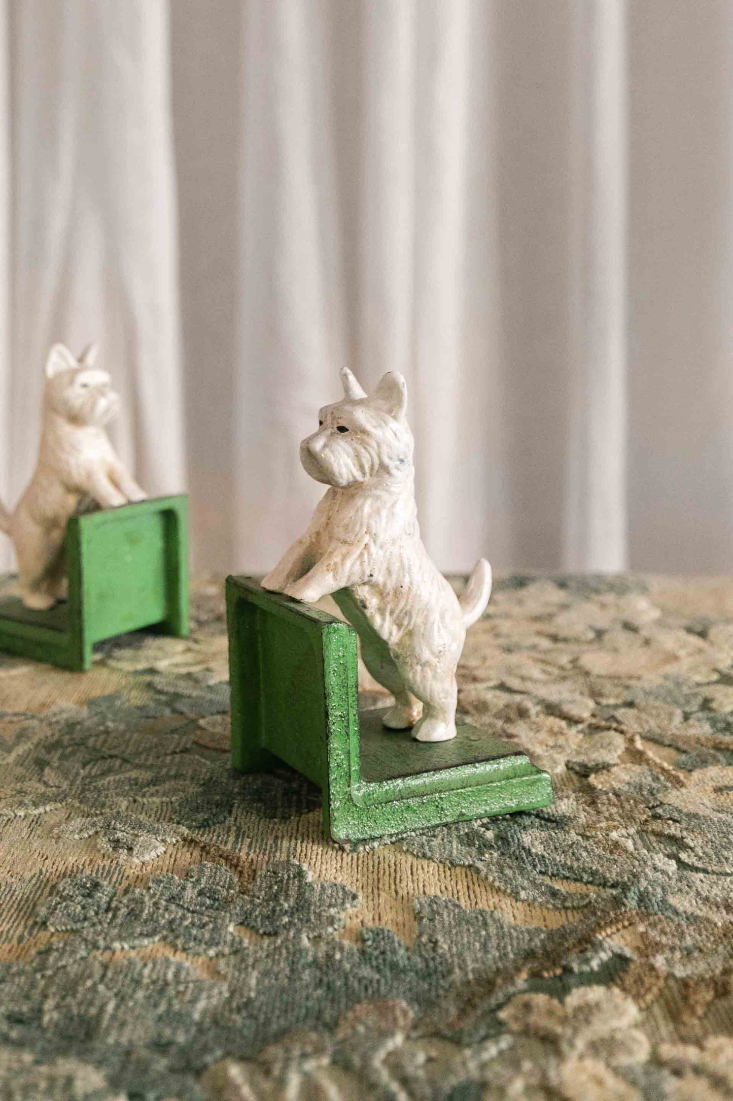 Standing Westie Bookends, Cast Iron