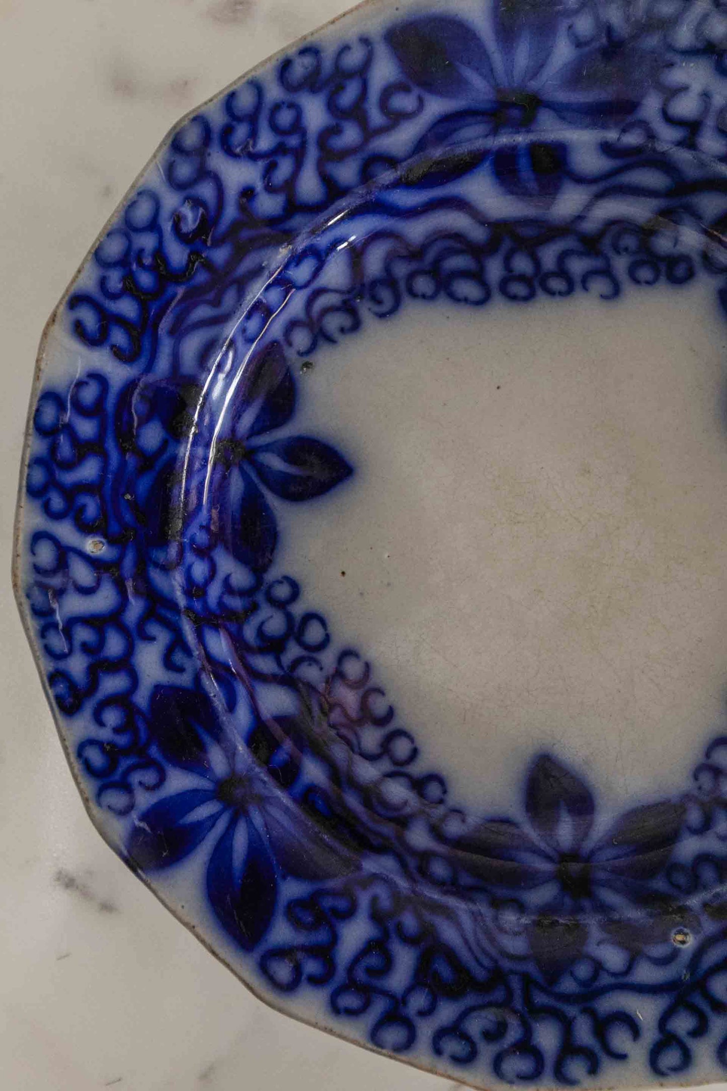 Cobalt Flower Pattern Dish