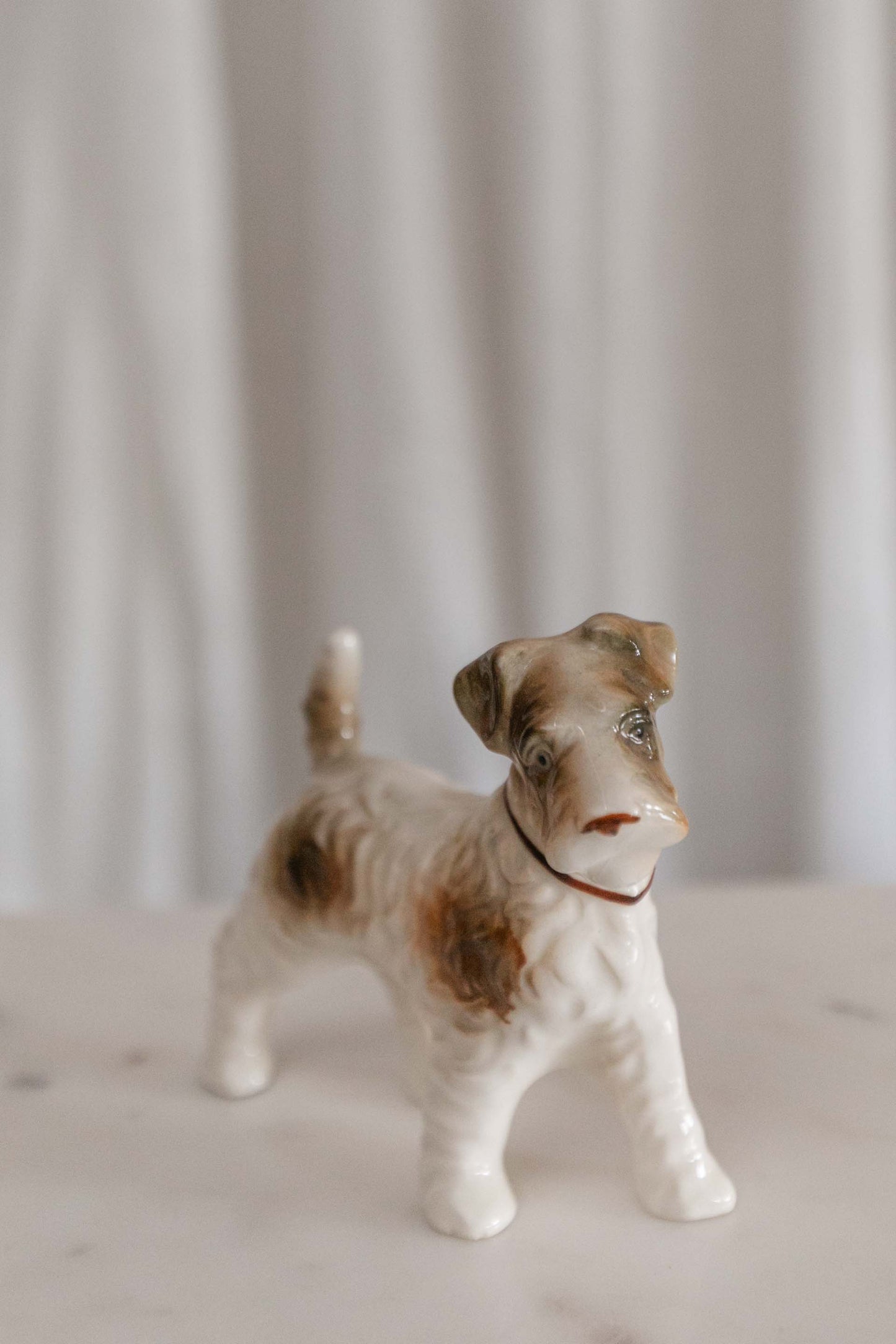 White Dog Figurine, Vintage