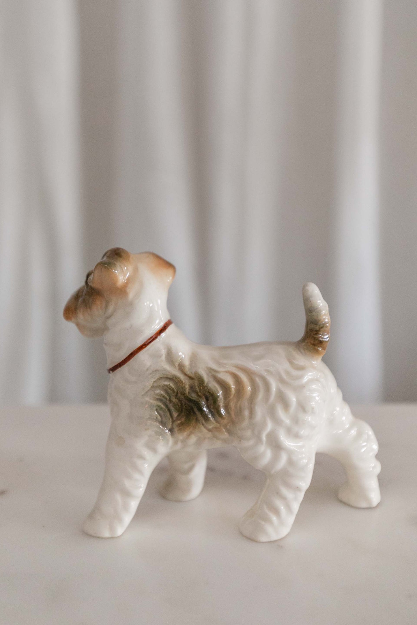 White Dog Figurine, Vintage