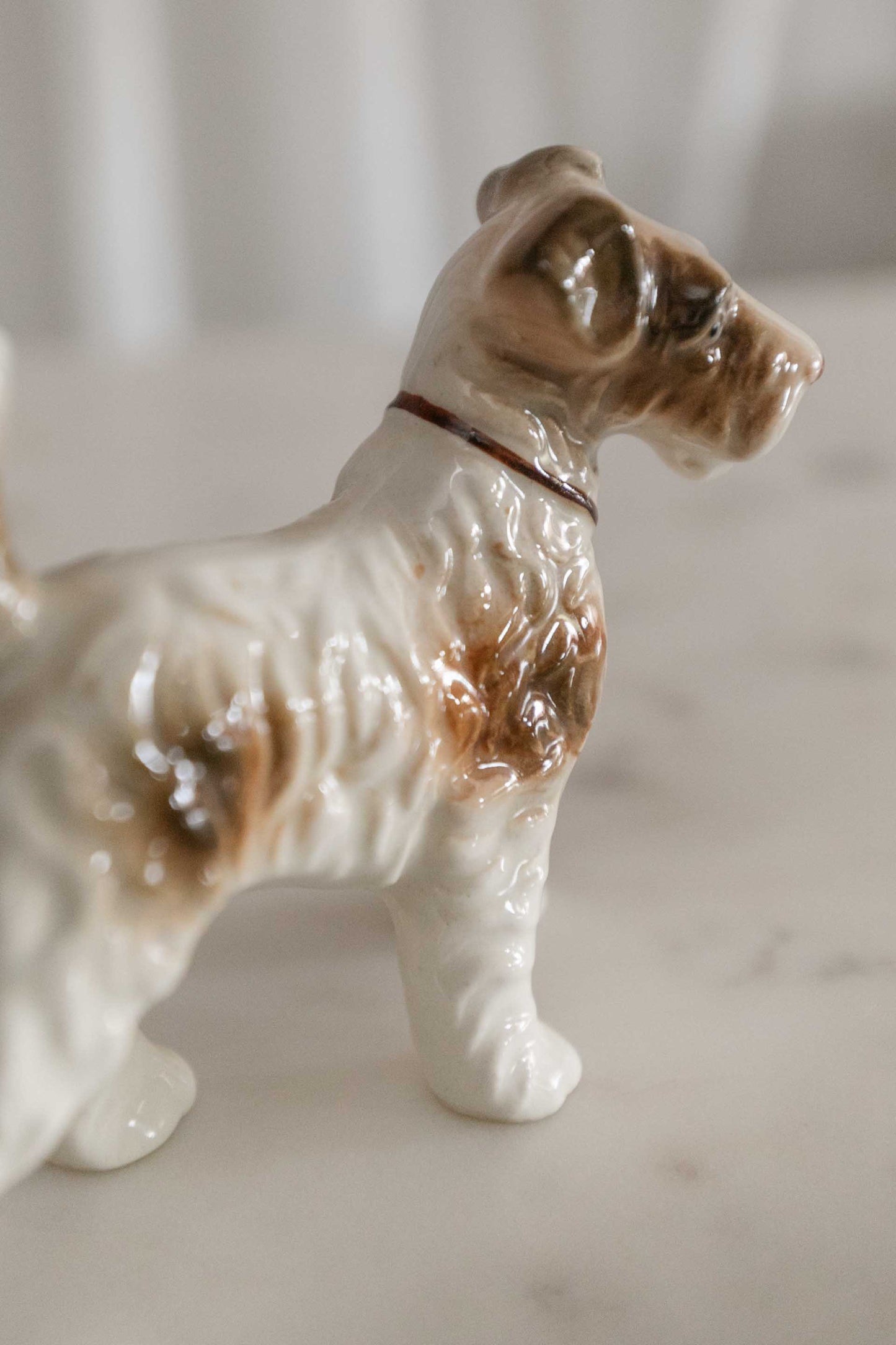 White Dog Figurine, Vintage
