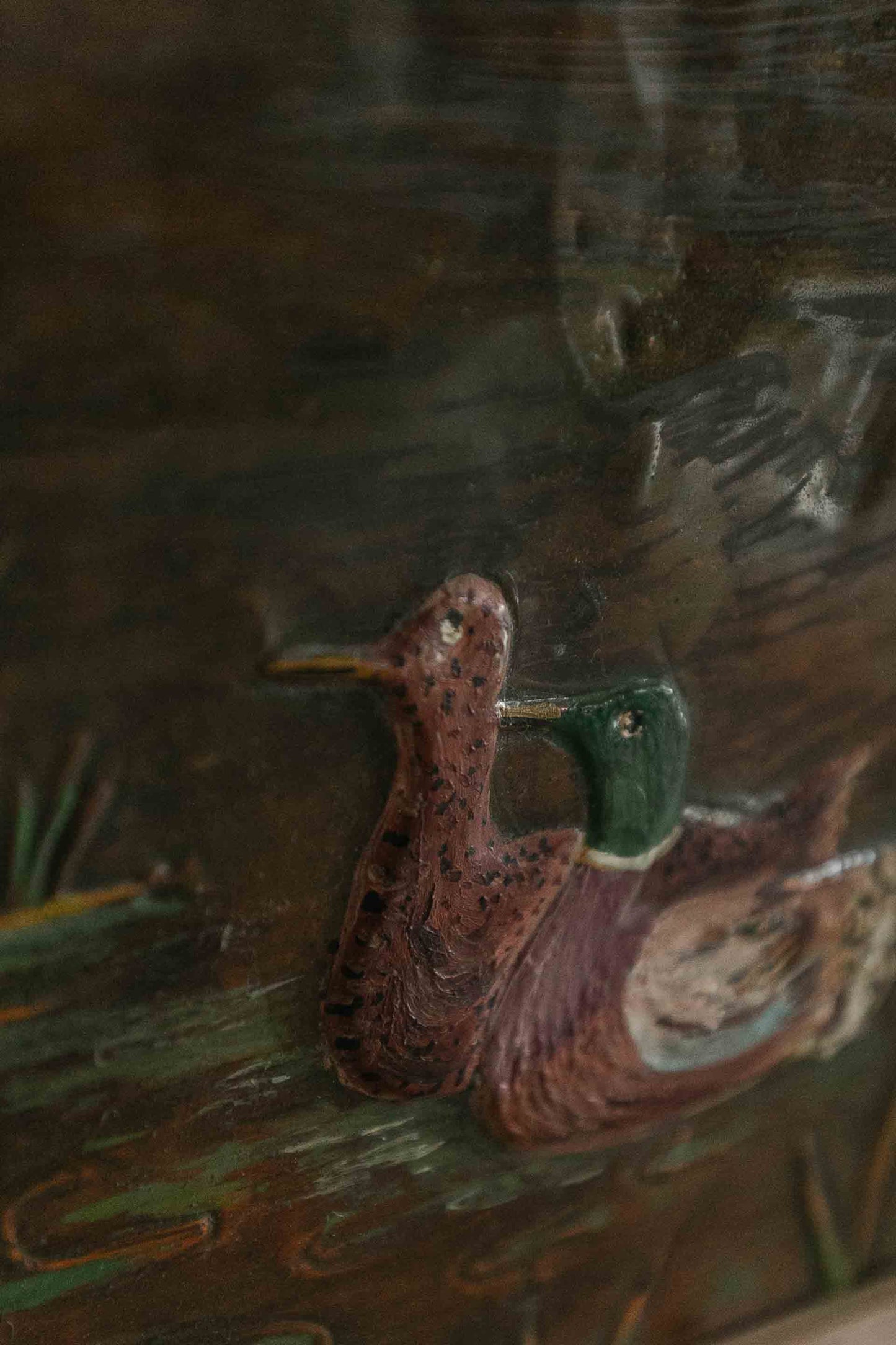 Framed Copper Duck Painting