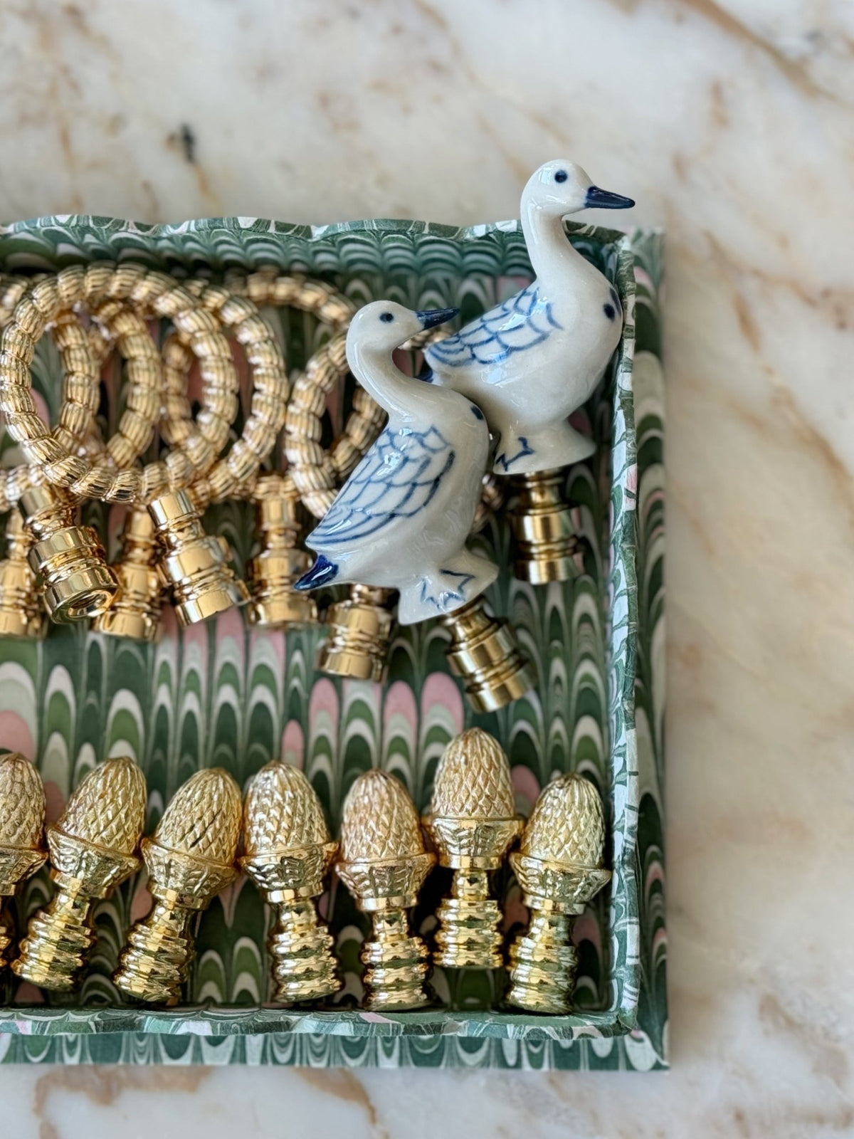 Porcelain Goose Finial - OAKSTREET SHOPPE