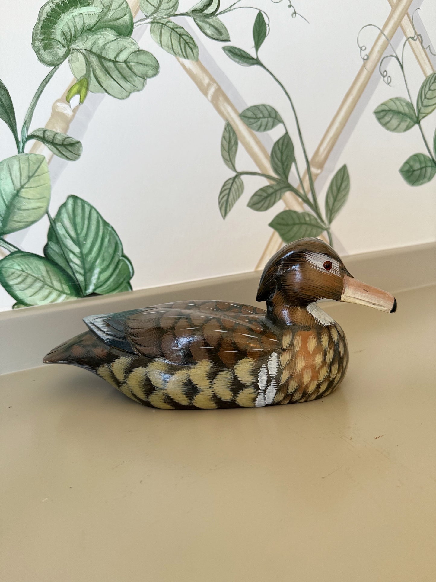 Handpainted Wooden Duck