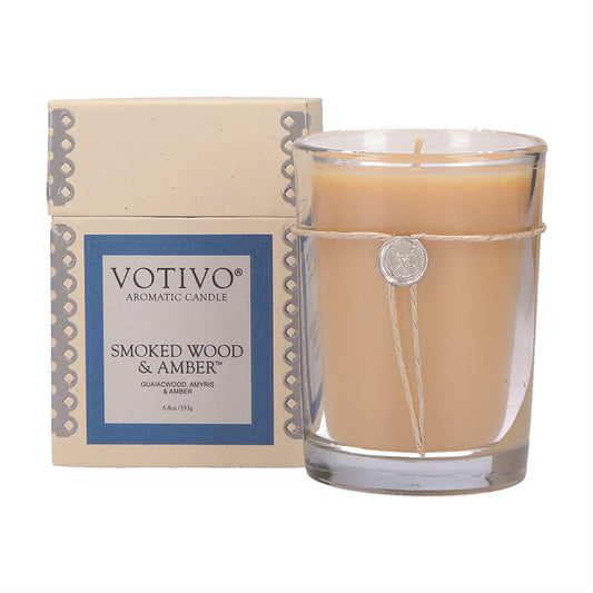 Votivo Candle, Smoked Wood & Amber