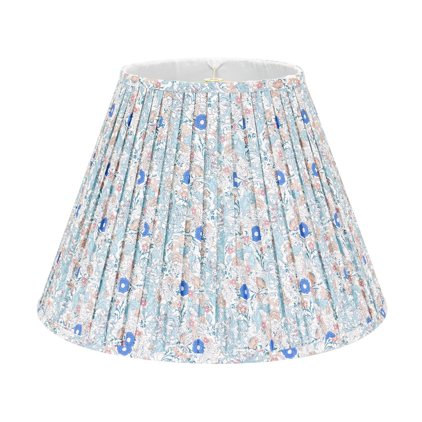 18" Blue Floral Pleated Lampshade