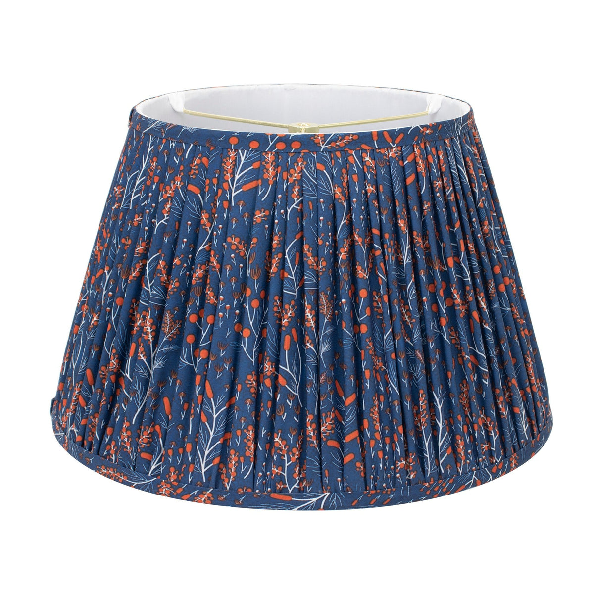 16" Blue and Red Floral Lampshade - OAKSTREET SHOPPE