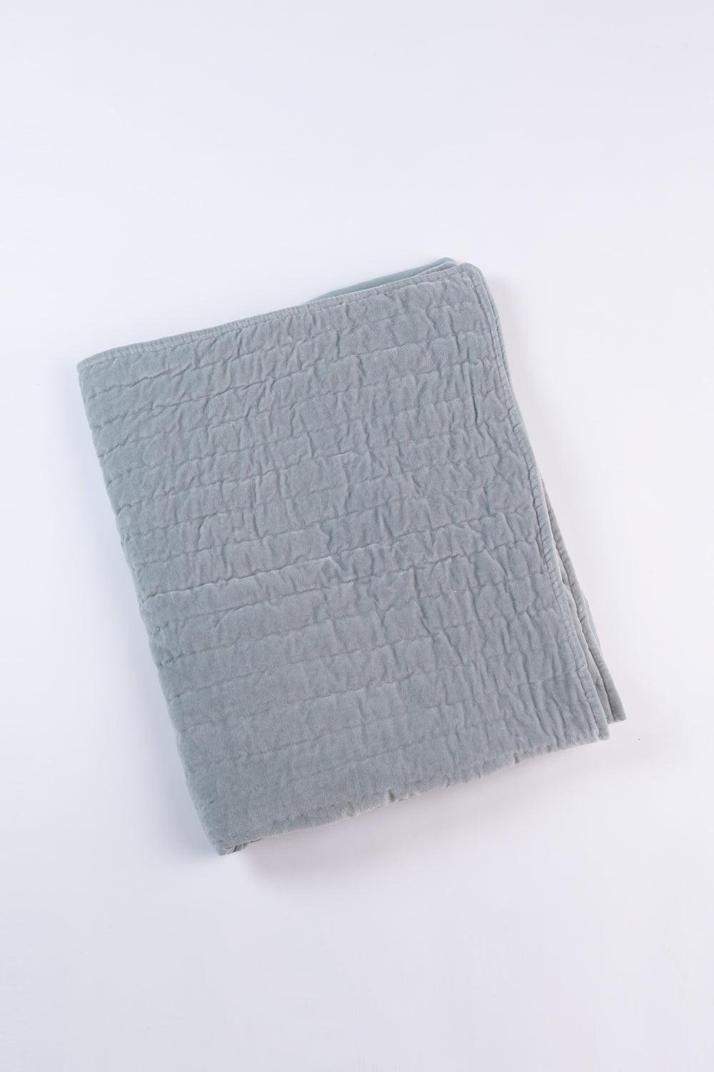 Stitched Velvet Bedding Collection, Mineral - OAKSTREET SHOPPE