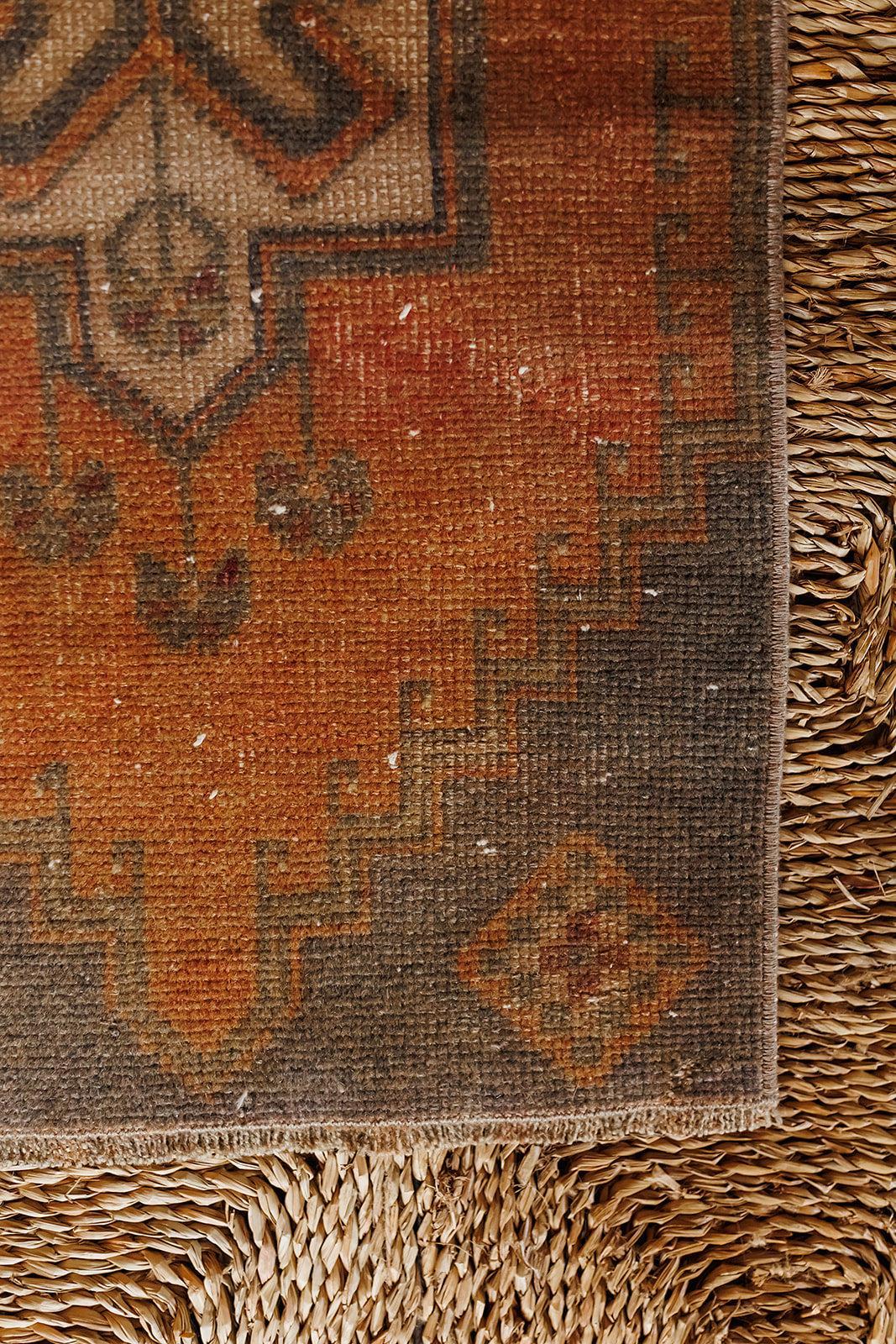Vintage Rug 37" x 18" - OAKSTREET SHOPPE