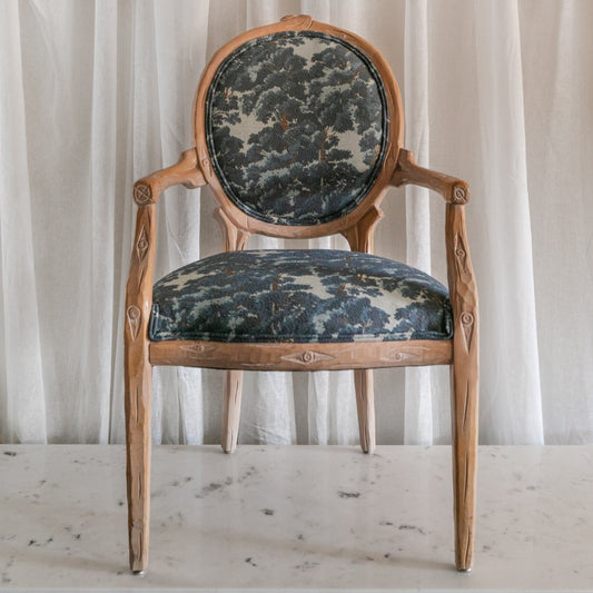 Faux Bois Arm Chairs, Pair