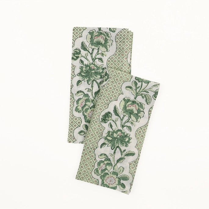 Green Blooming Trellis Napkins