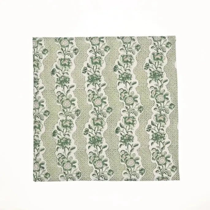 Green Blooming Trellis Napkins - OAKSTREET SHOPPE