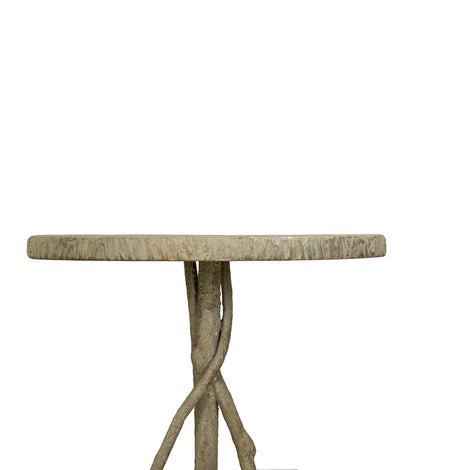 Faux Bois Side Table - OAKSTREET SHOPPE