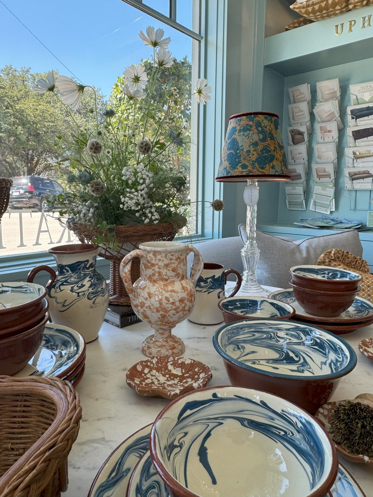 Marbre Blue Large Bowl - OAKSTREET SHOPPE