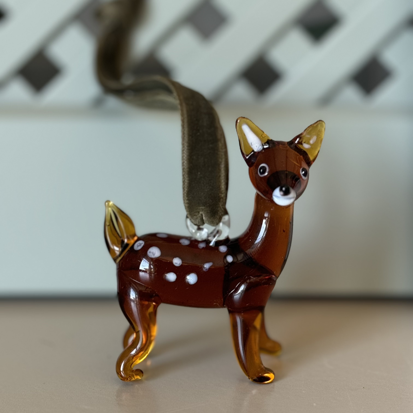 Deer, Blown Glass Ornament