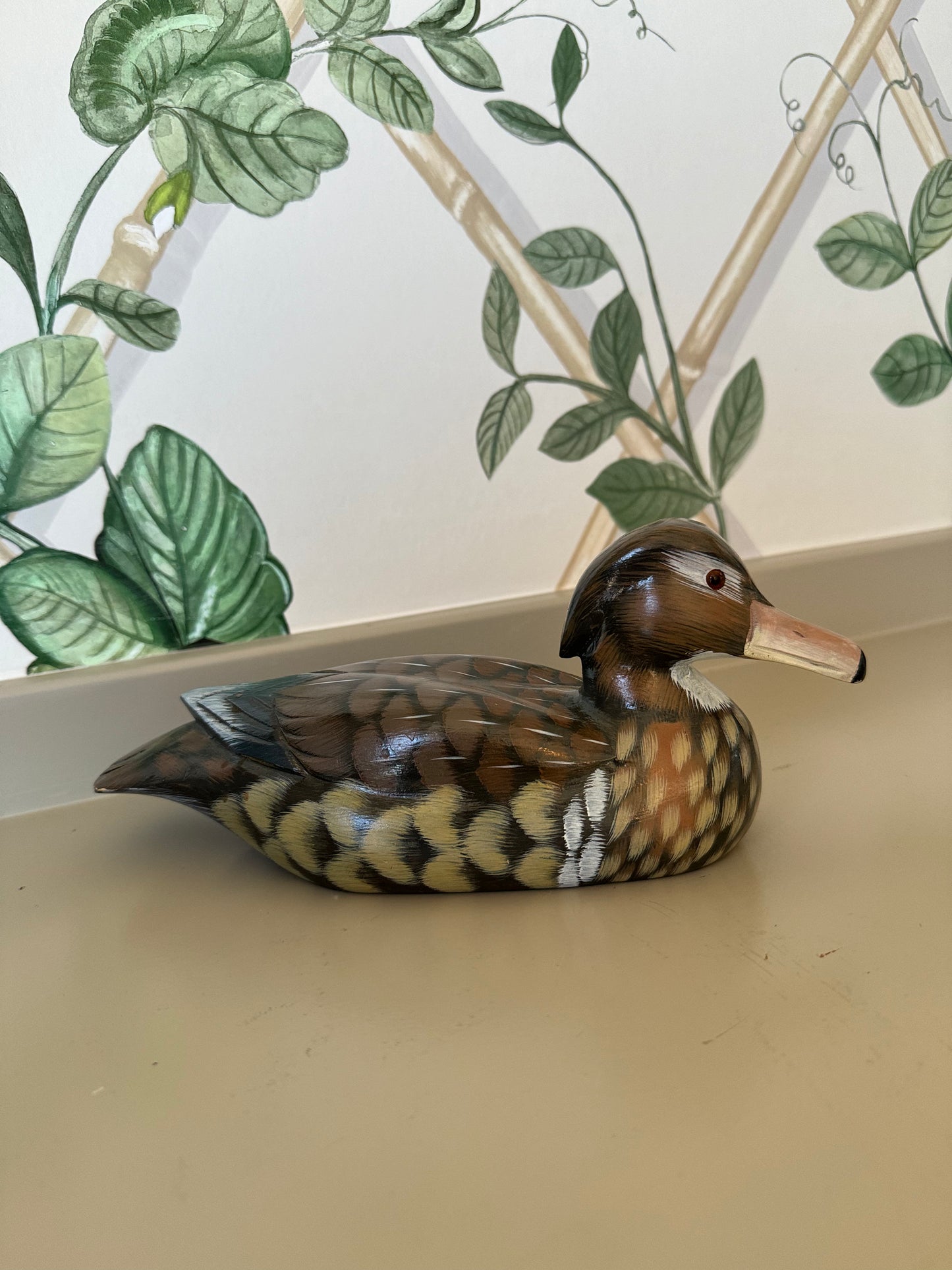 Handpainted Wooden Duck