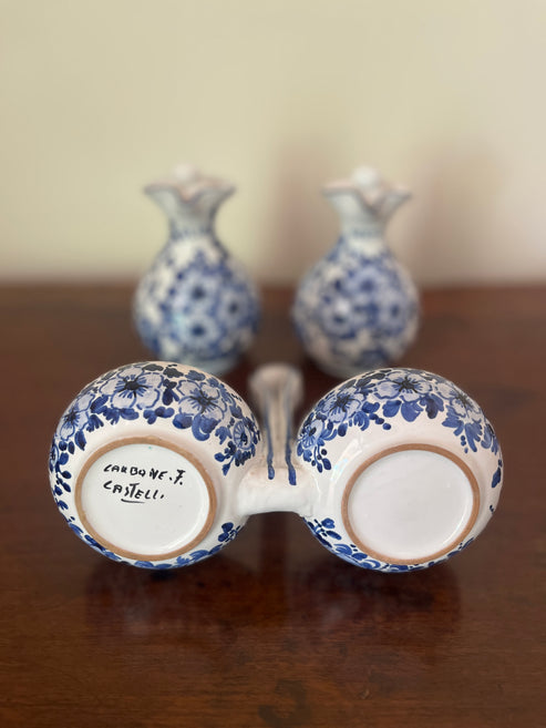 Castelli Maiolica Oil & Vinegar Cruet Set