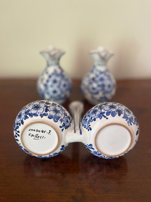 Castelli Maiolica Oil & Vinegar Cruet Set - OAKSTREET SHOPPE