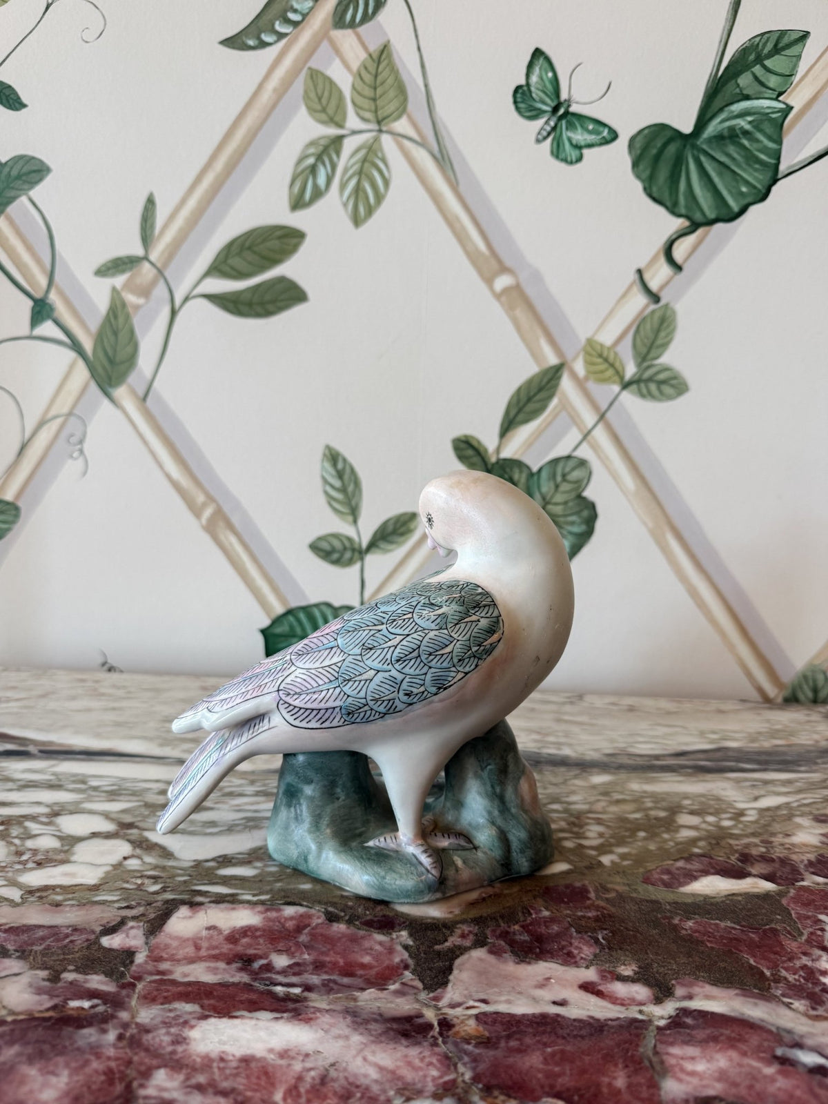Painted Bird Sculpture - OAKSTREET SHOPPE