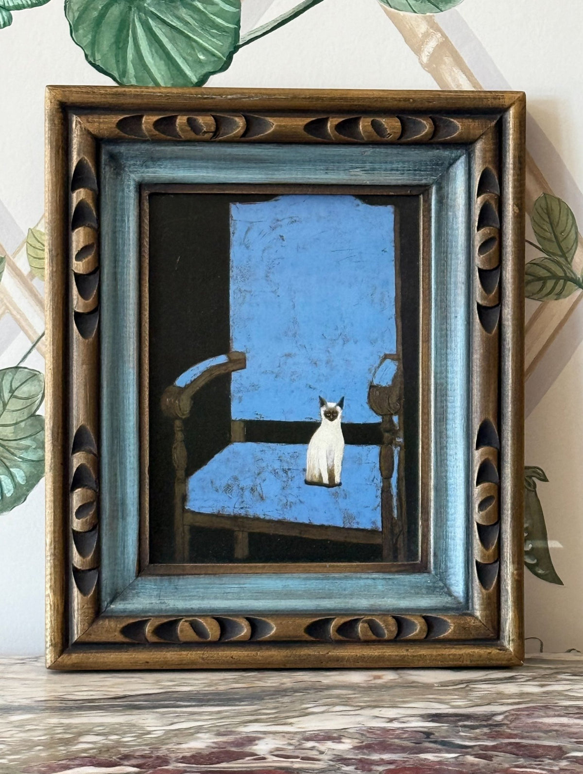 Vintage Framed Cat Print - OAKSTREET SHOPPE