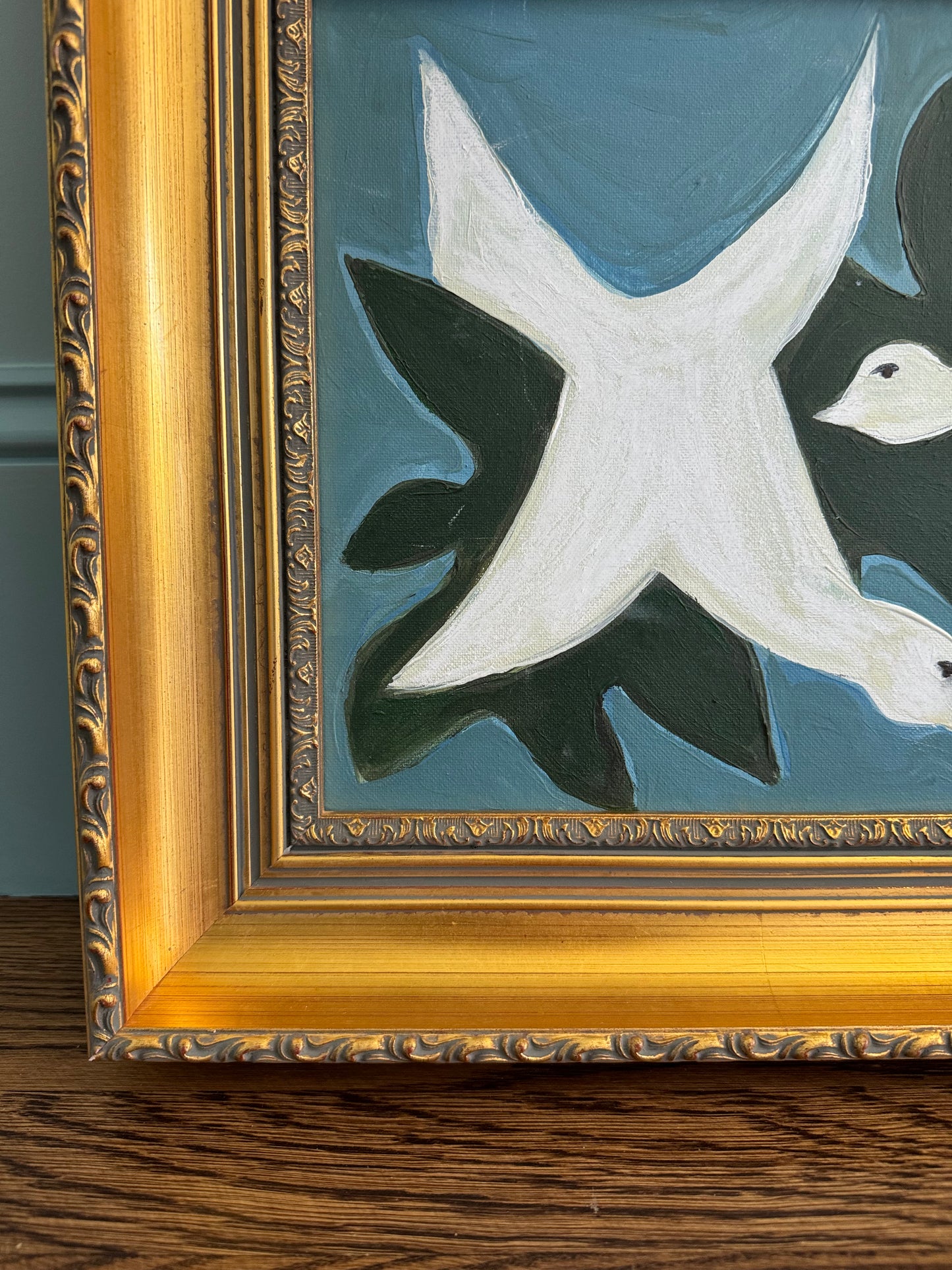Rebecca Gibbs Original ~ Framed Two Birds