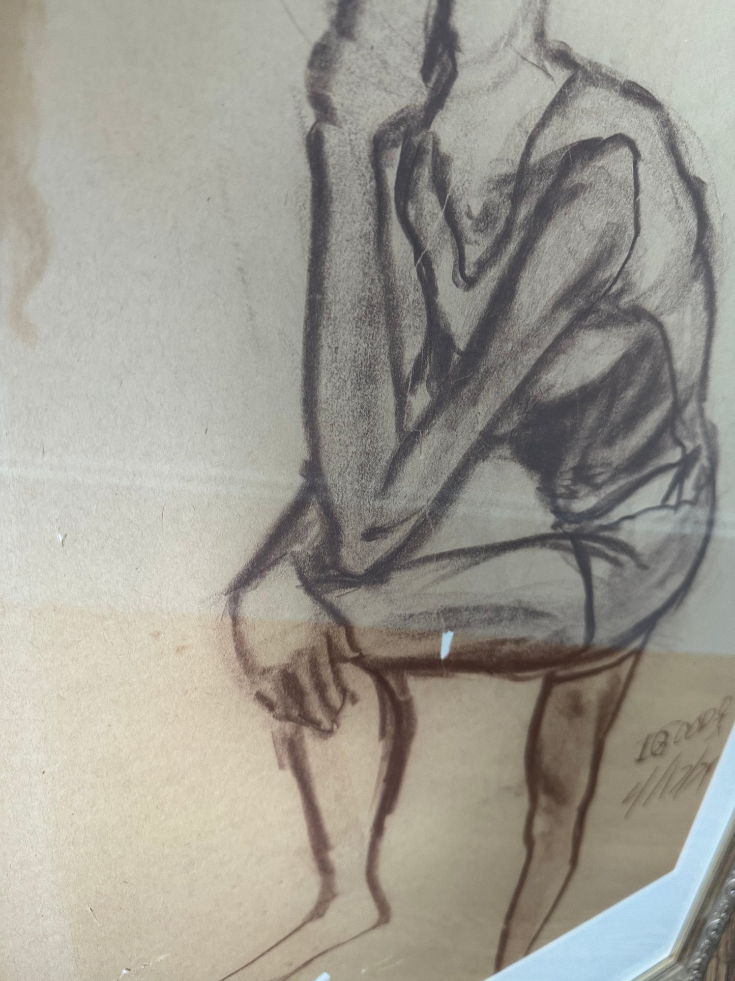 Pondering Man, Framed Original