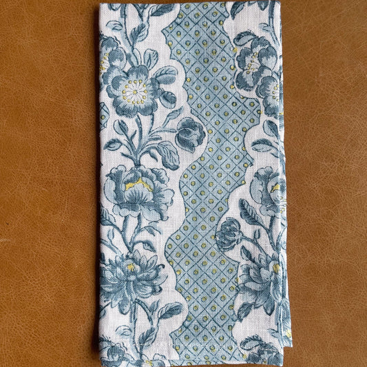 Blue Blooming Trellis Napkins