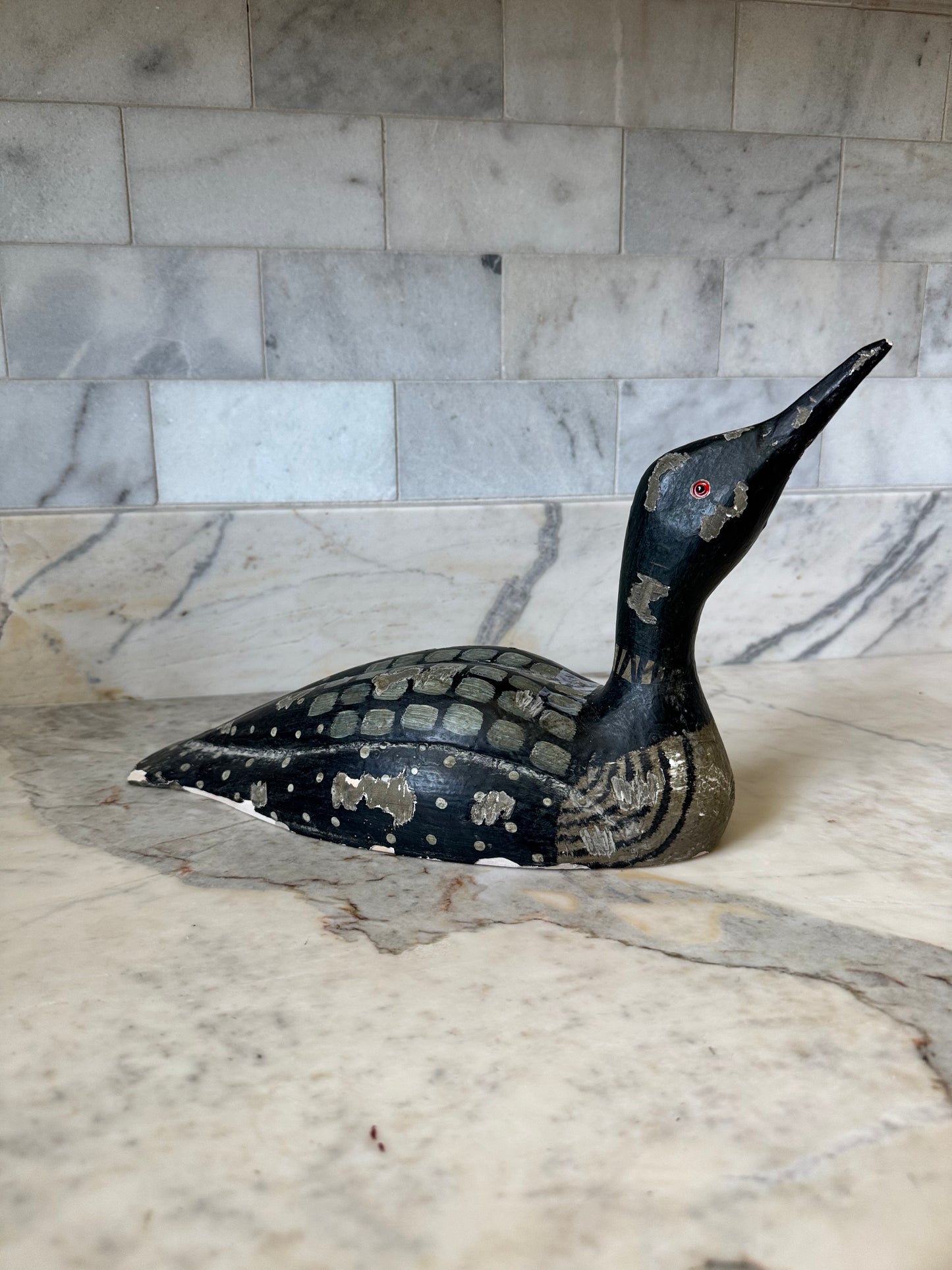 Carved and Painted Loon