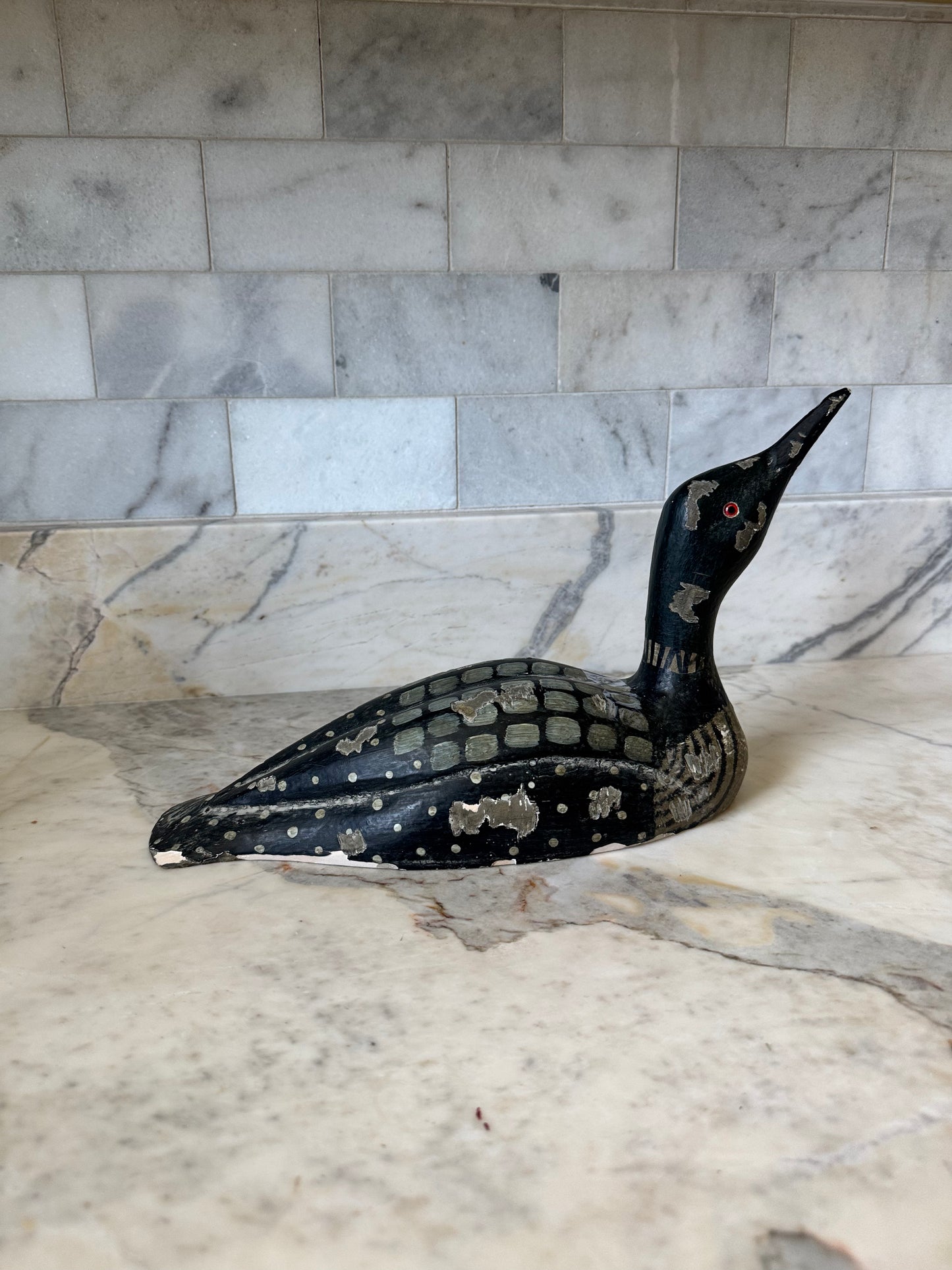 Carved and Painted Loon