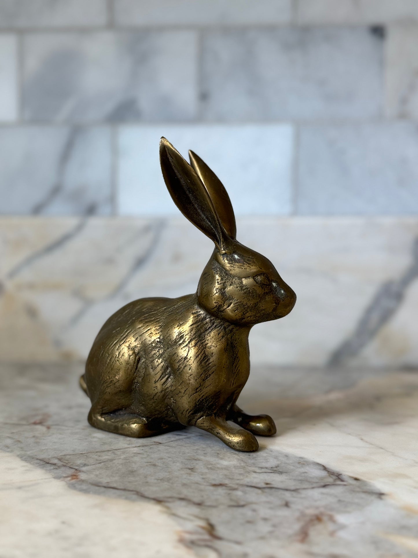 Brass Bunny Figurine