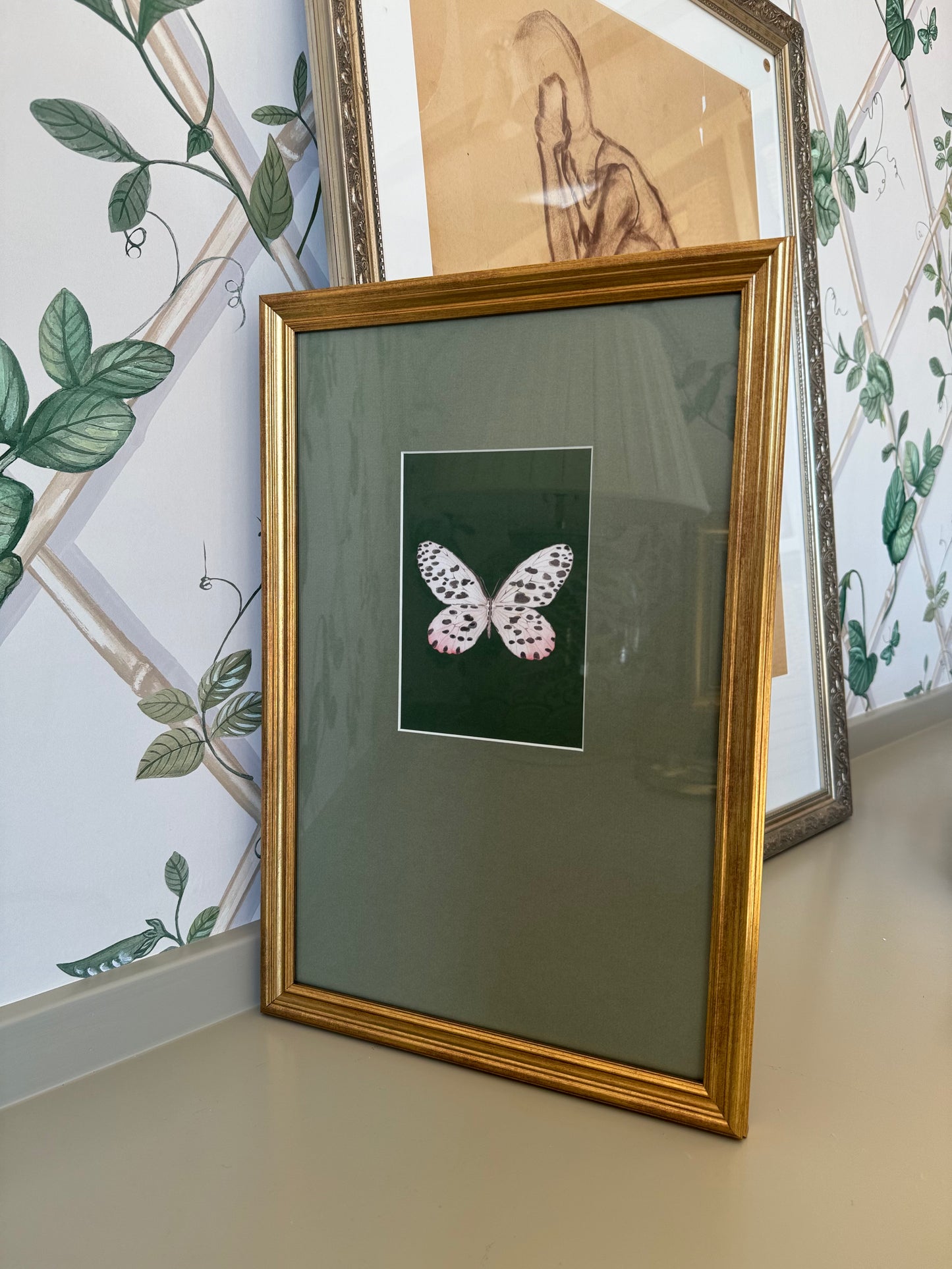 Catherine Cartie Butterfly, Framed
