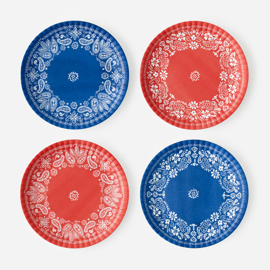 Americana Melamine Plates, Set of 4
