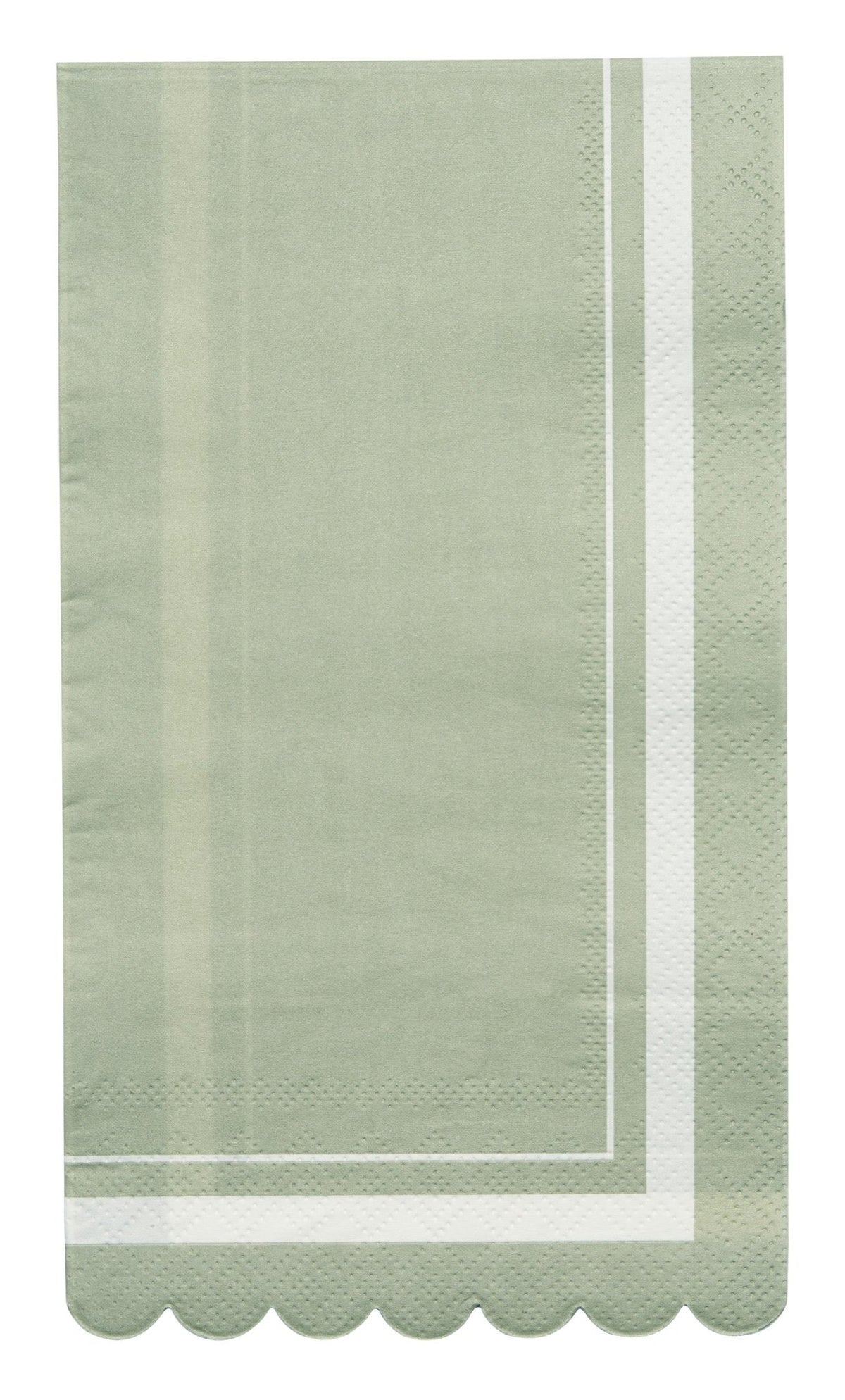Scalloped Sage Guest Towels - OAKSTREET SHOPPE