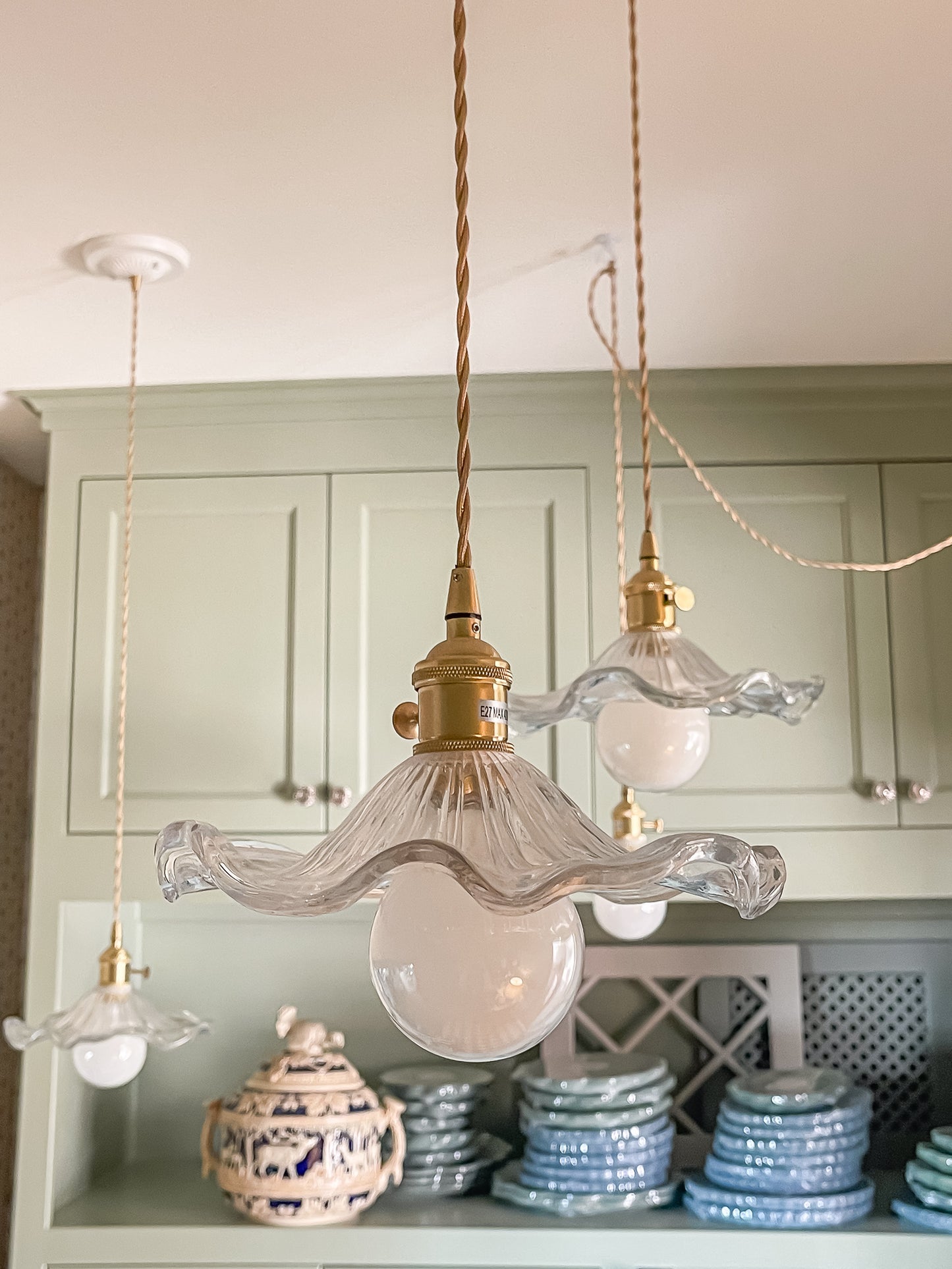 Clear Ruffle Pendant