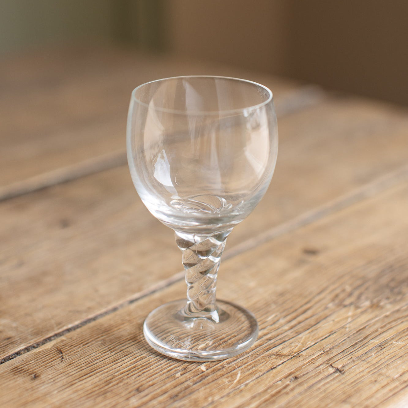 Vintage Swirl Stem Glasses, Set of 6