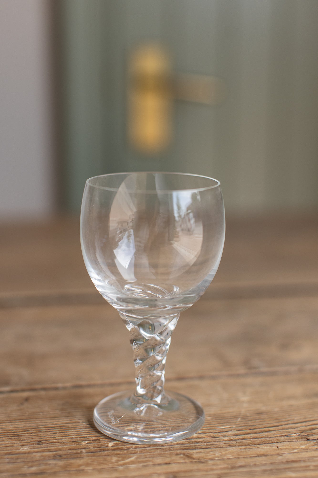 Vintage Swirl Stem Glasses, Set of 6