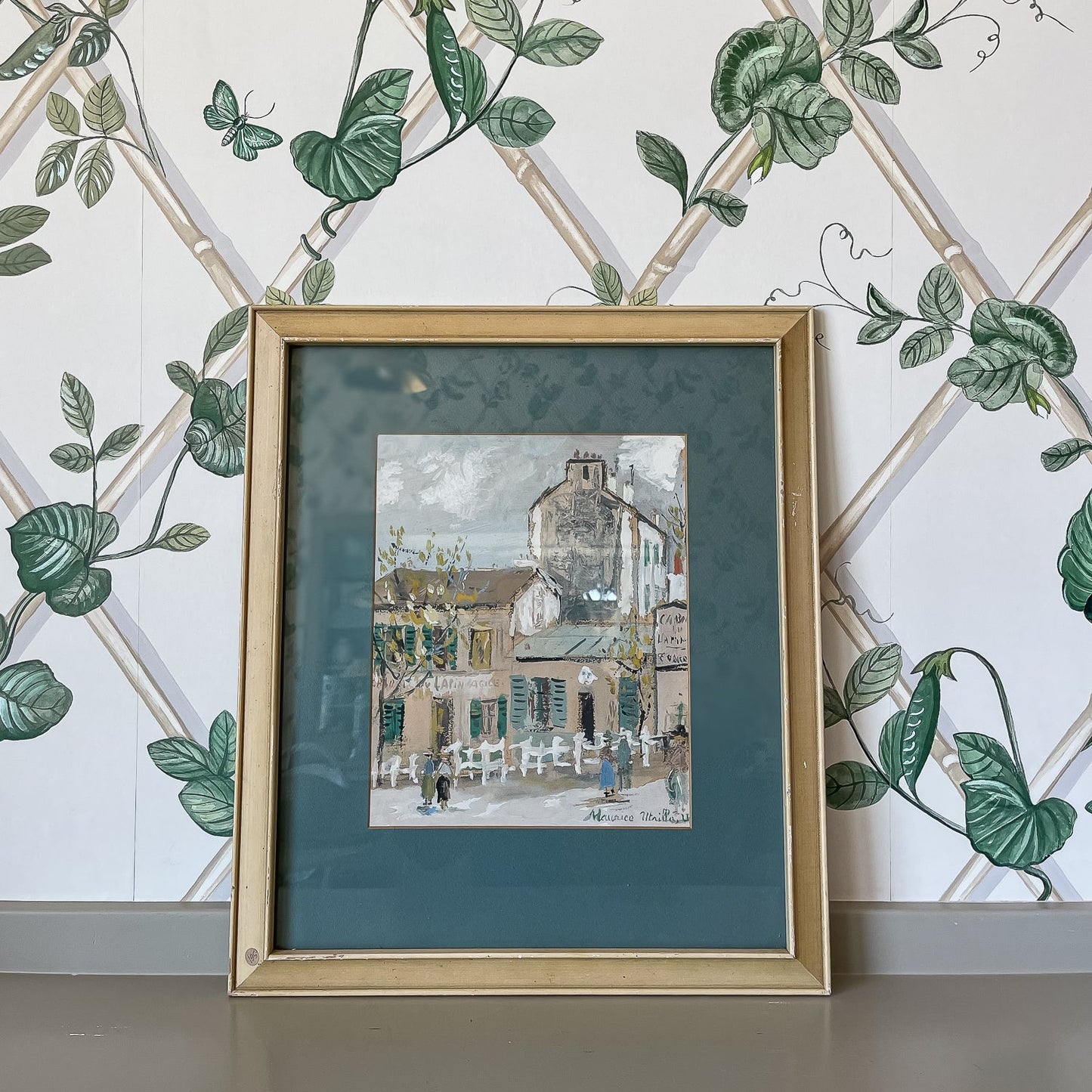 Framed French Street Scene by Maurice Utrillo