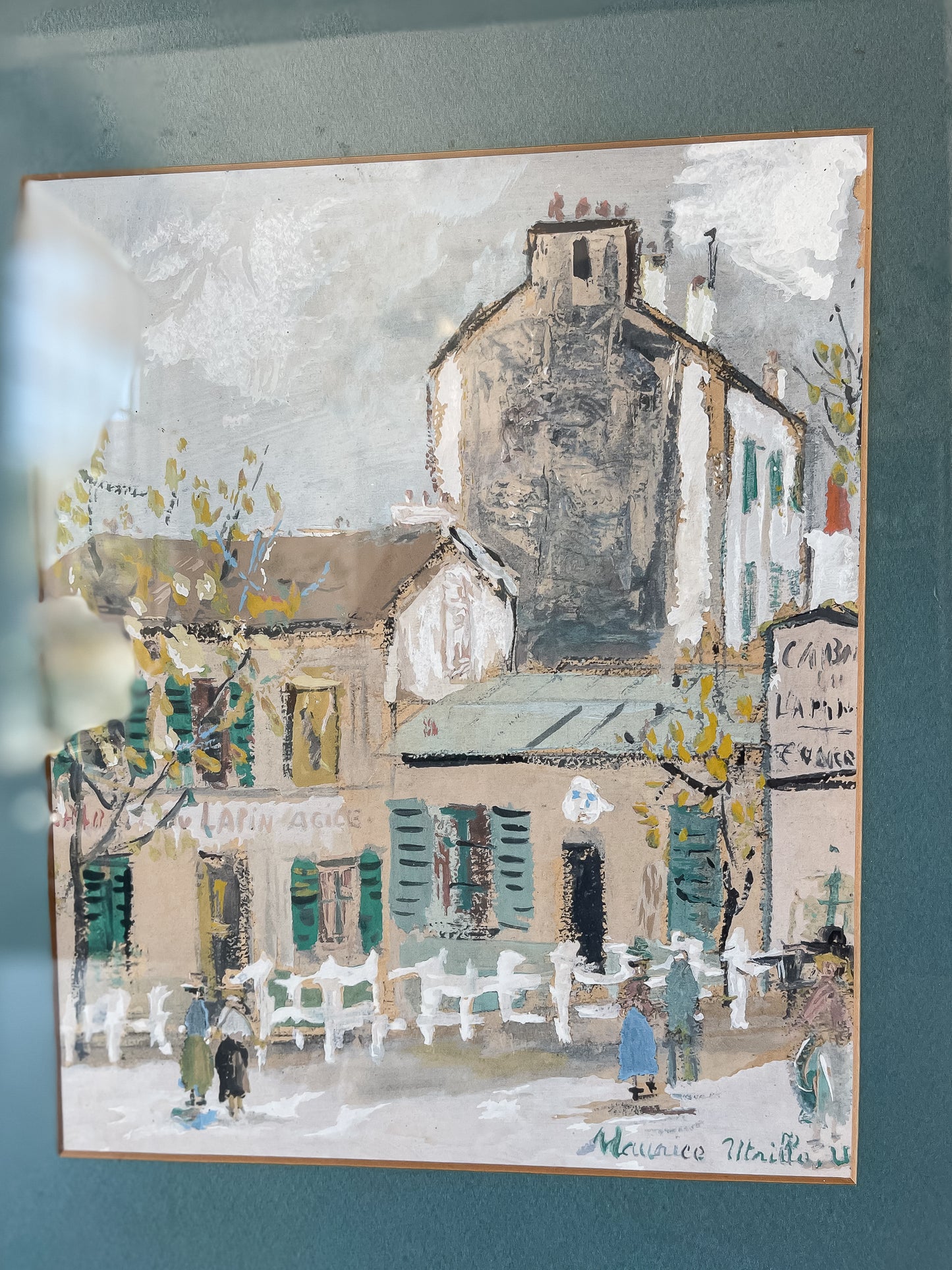 Framed French Street Scene by Maurice Utrillo