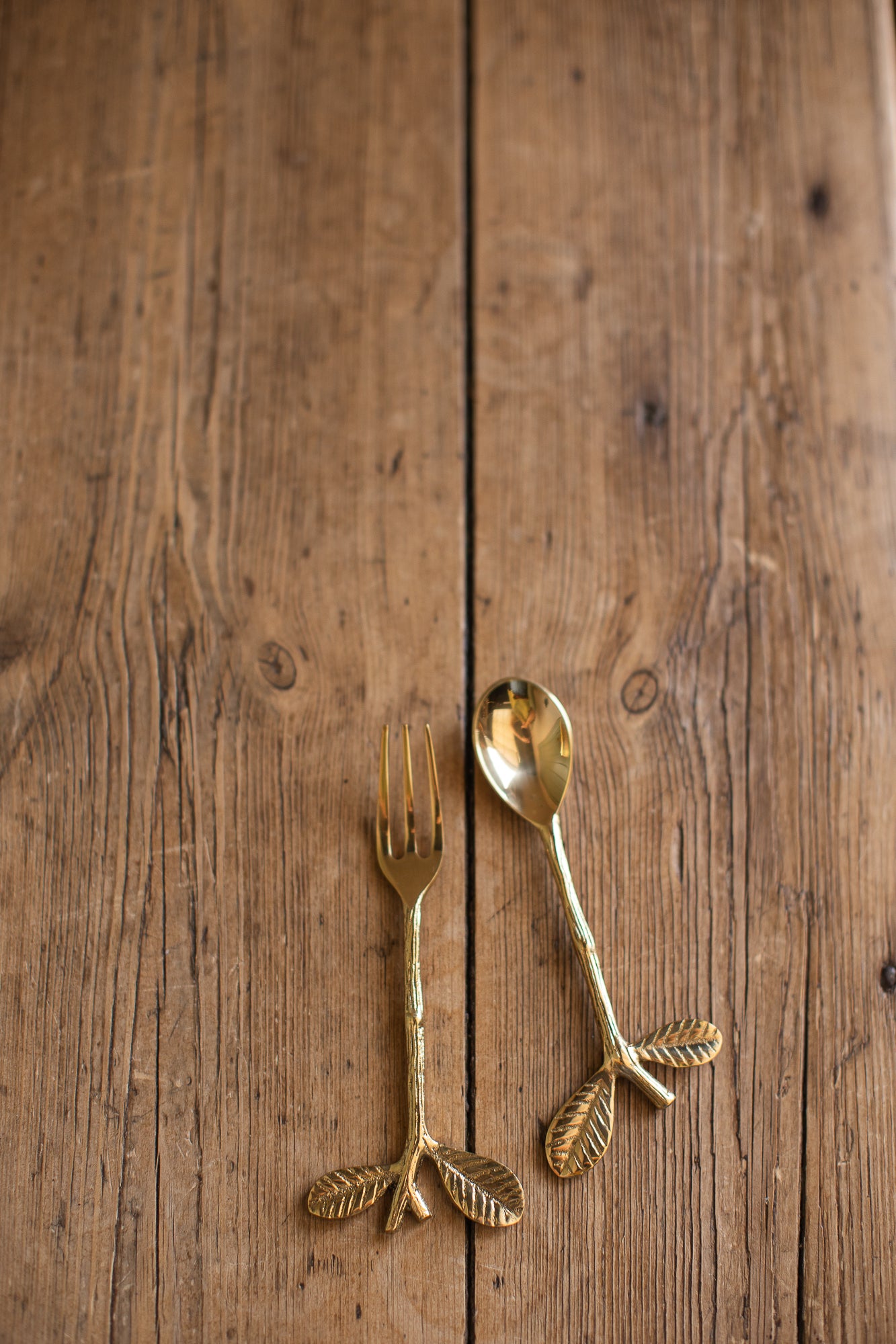 Gold Branch Flatware + Serving Pieces