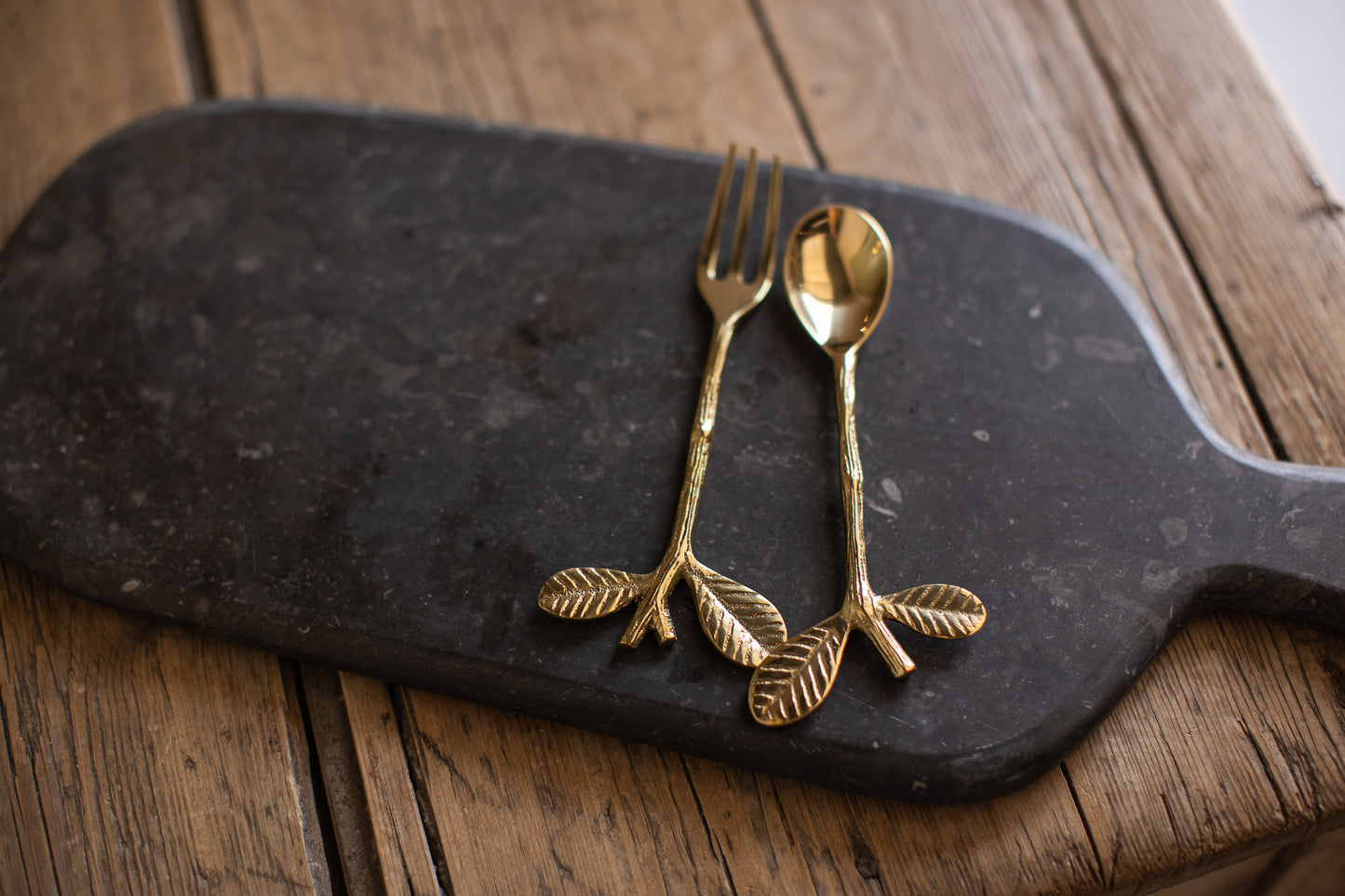 Gold Branch Flatware + Serving Pieces