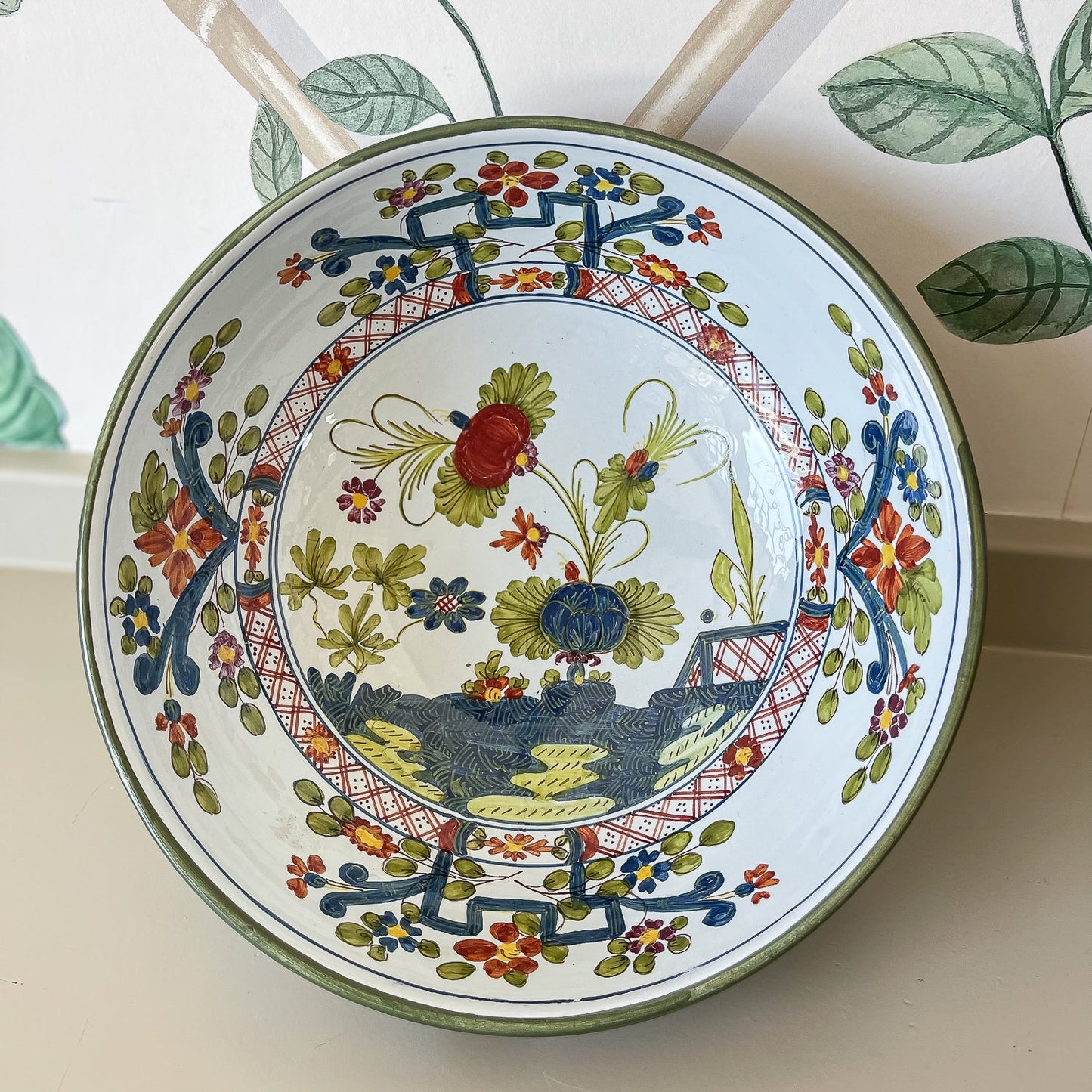 Hand-Painted Faience Bowl
