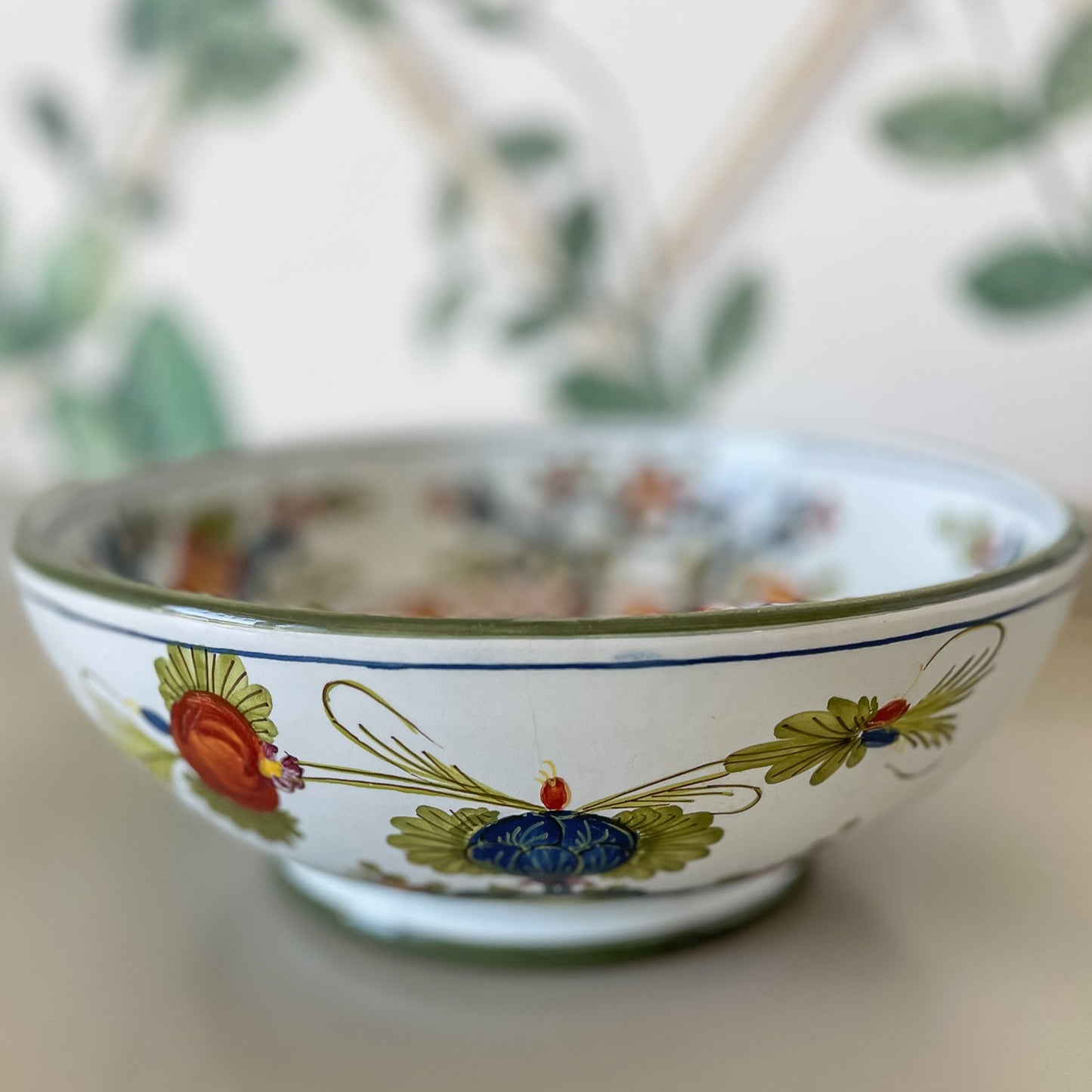 Hand-Painted Faience Bowl