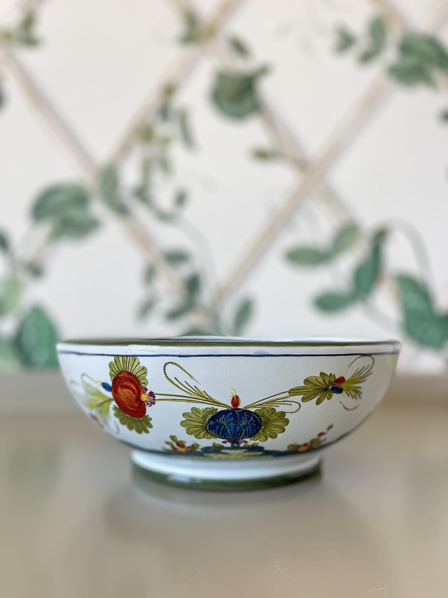 Hand-Painted Faience Bowl
