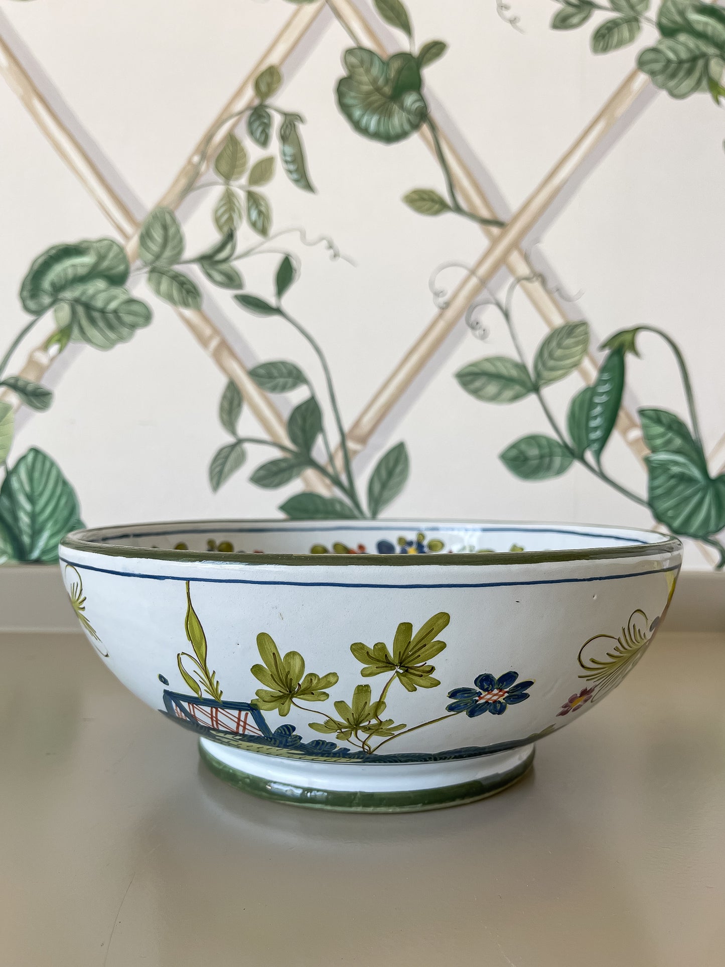 Hand-Painted Faience Bowl